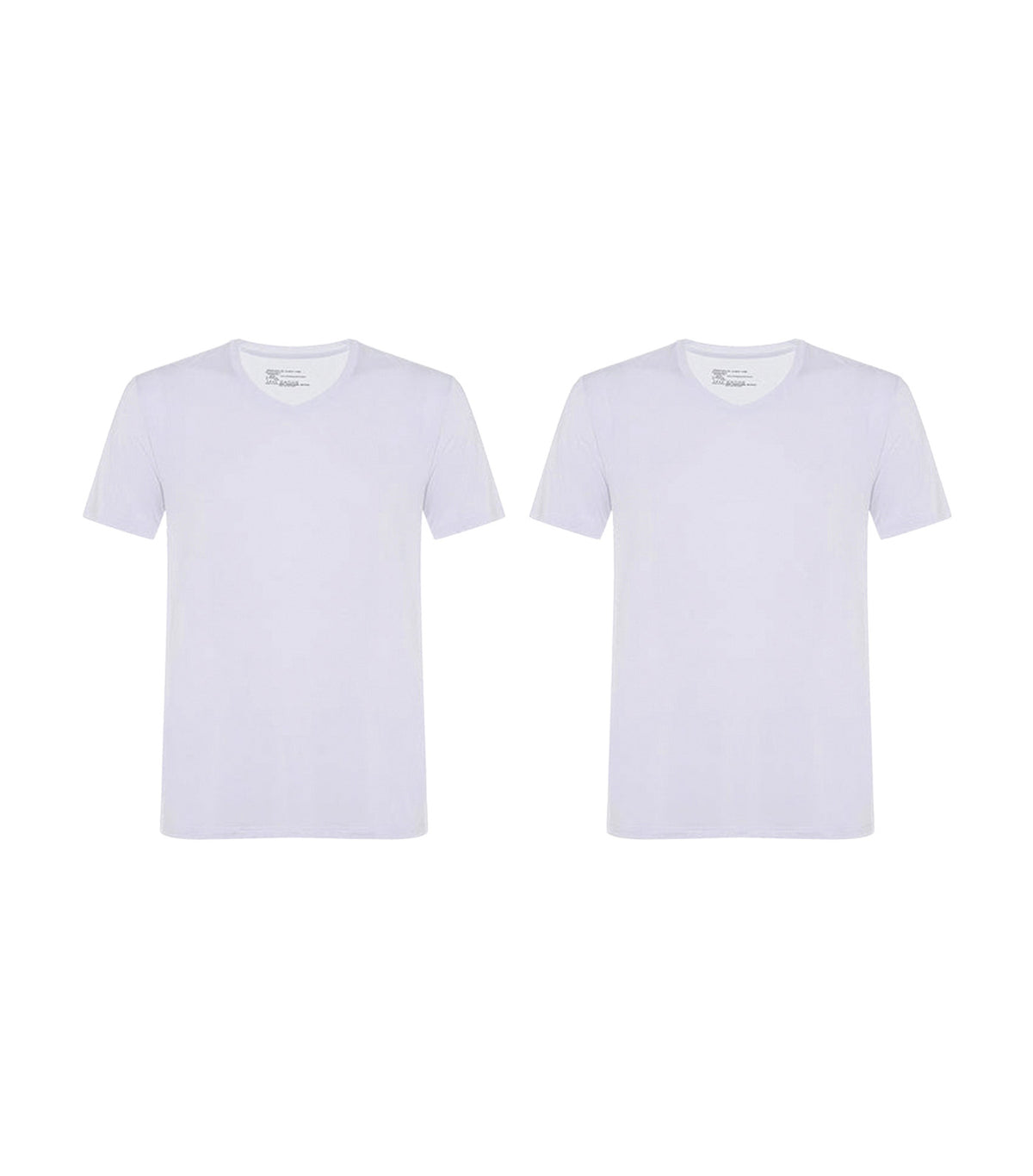 2-Pack Men's Modal V-Neck T-Shirts White/White