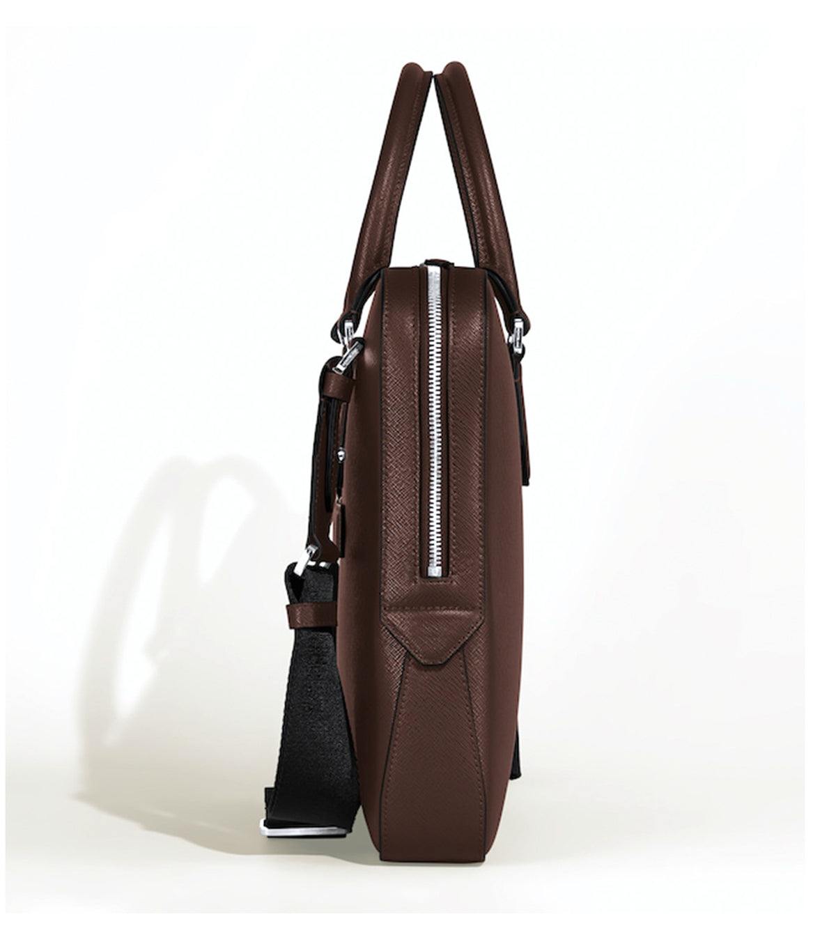 Thin Briefcase in Sartorial Leather Brown
