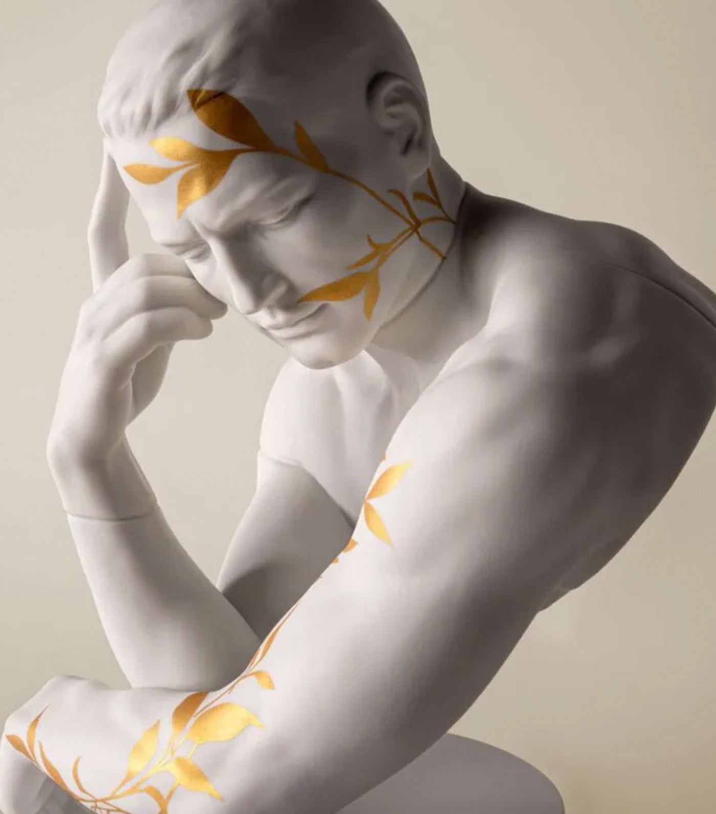 Reflections of Nature - Him Sculpture. White-gold