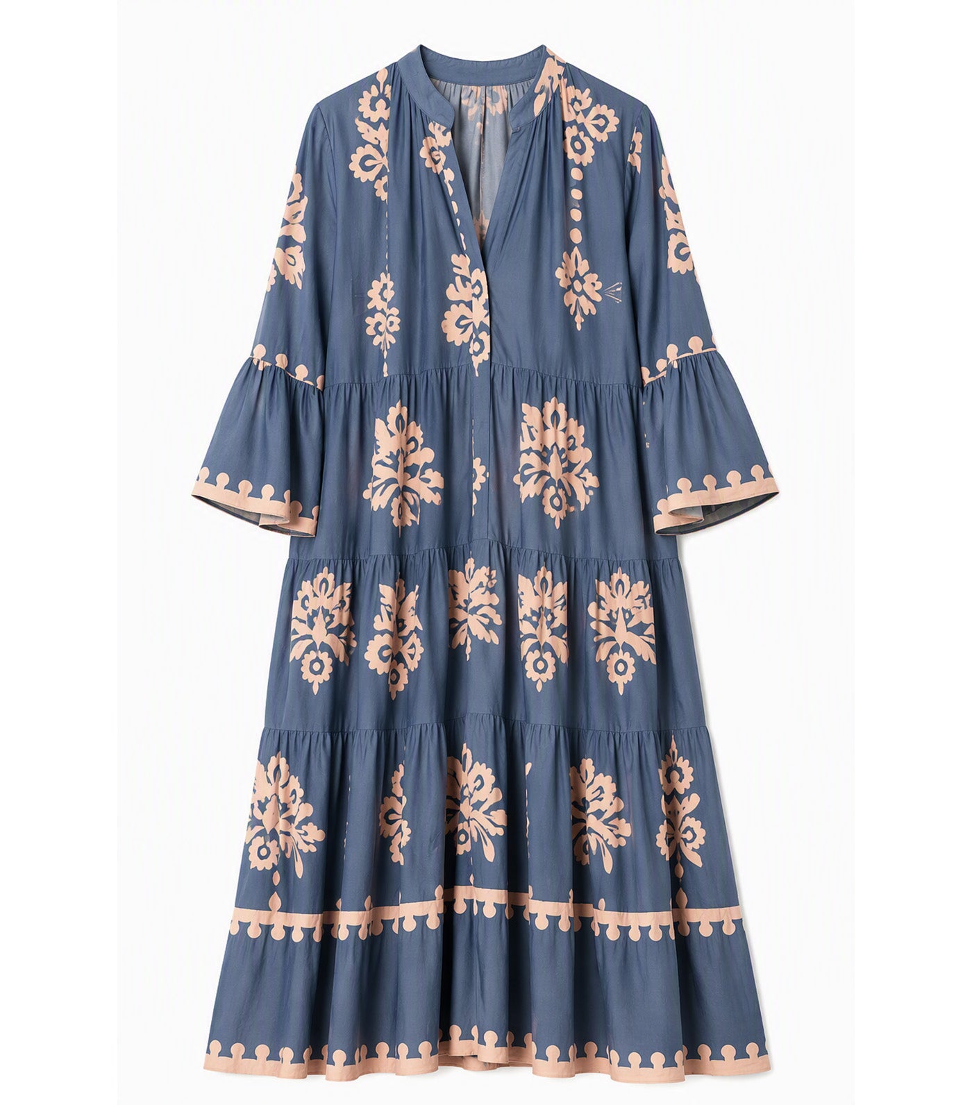 Printed Dress Denim Blue
