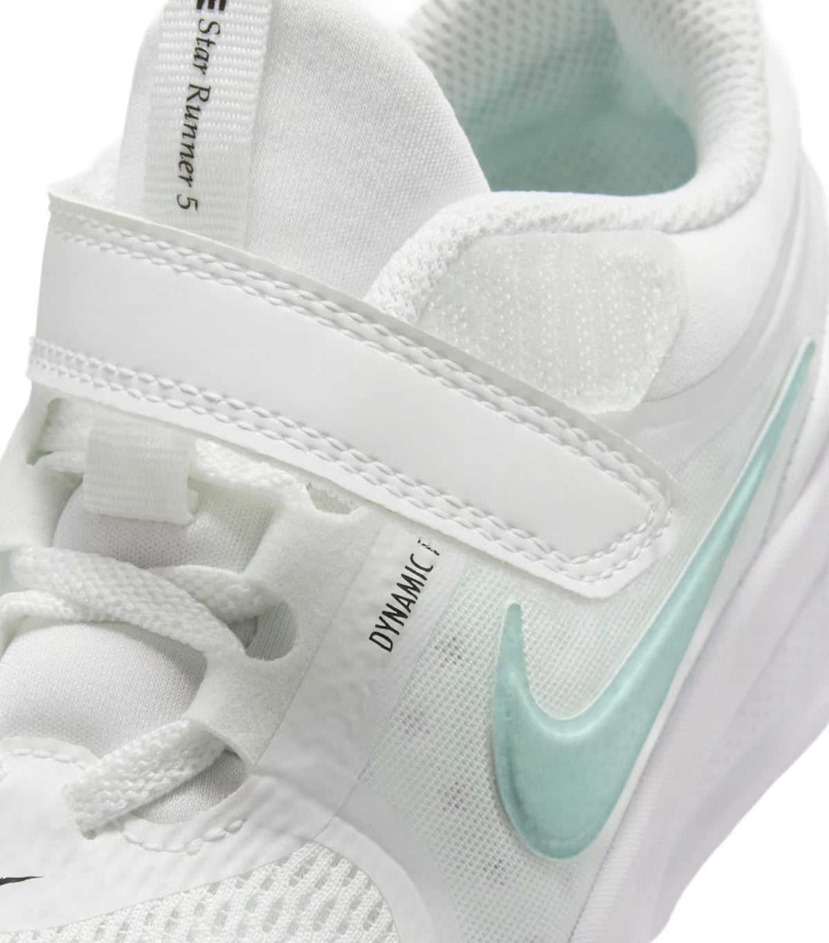 Star Runner 5 Younger Kids' Running Shoes Summit White/Black/Barely Green/Arctic Green