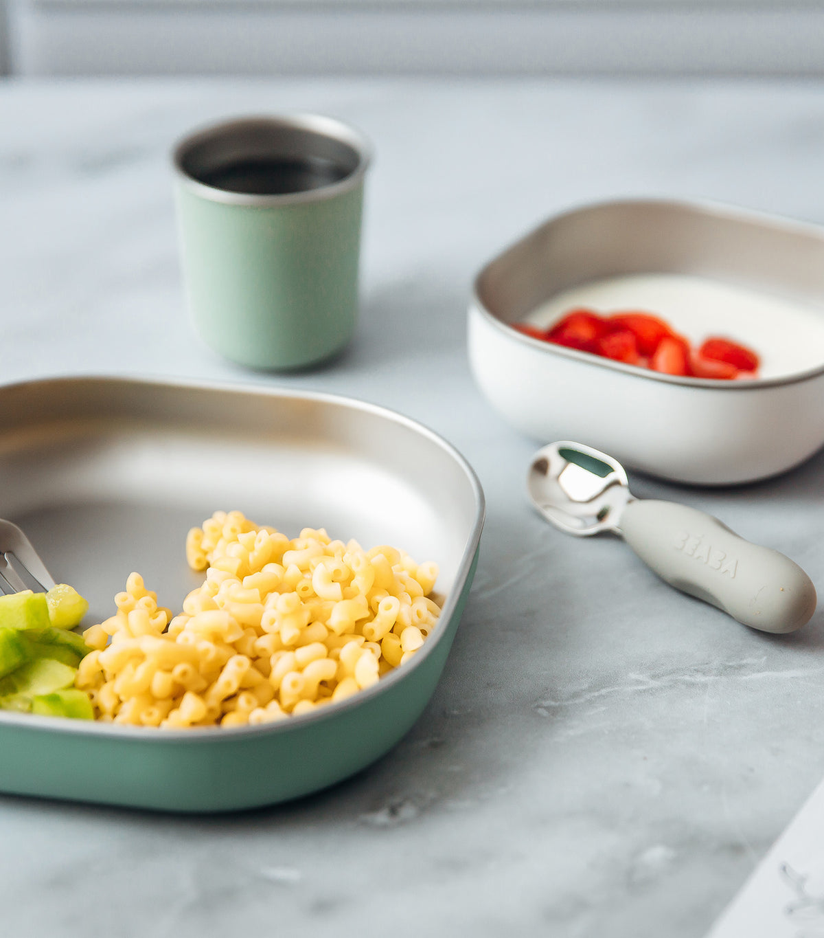 Stainless Steel Meal Set Sage Green