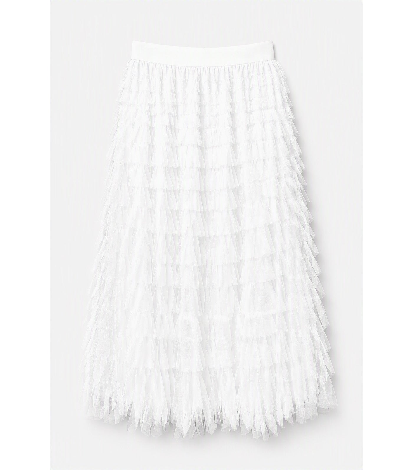 Tiered Maxi Skirt White