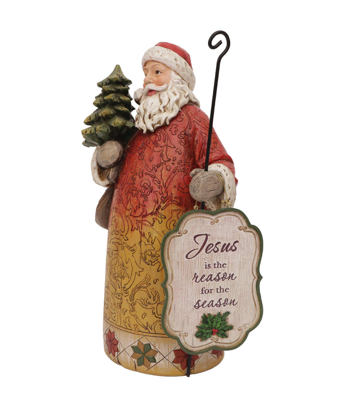 12.3in Christmas Santa Figurine Resin