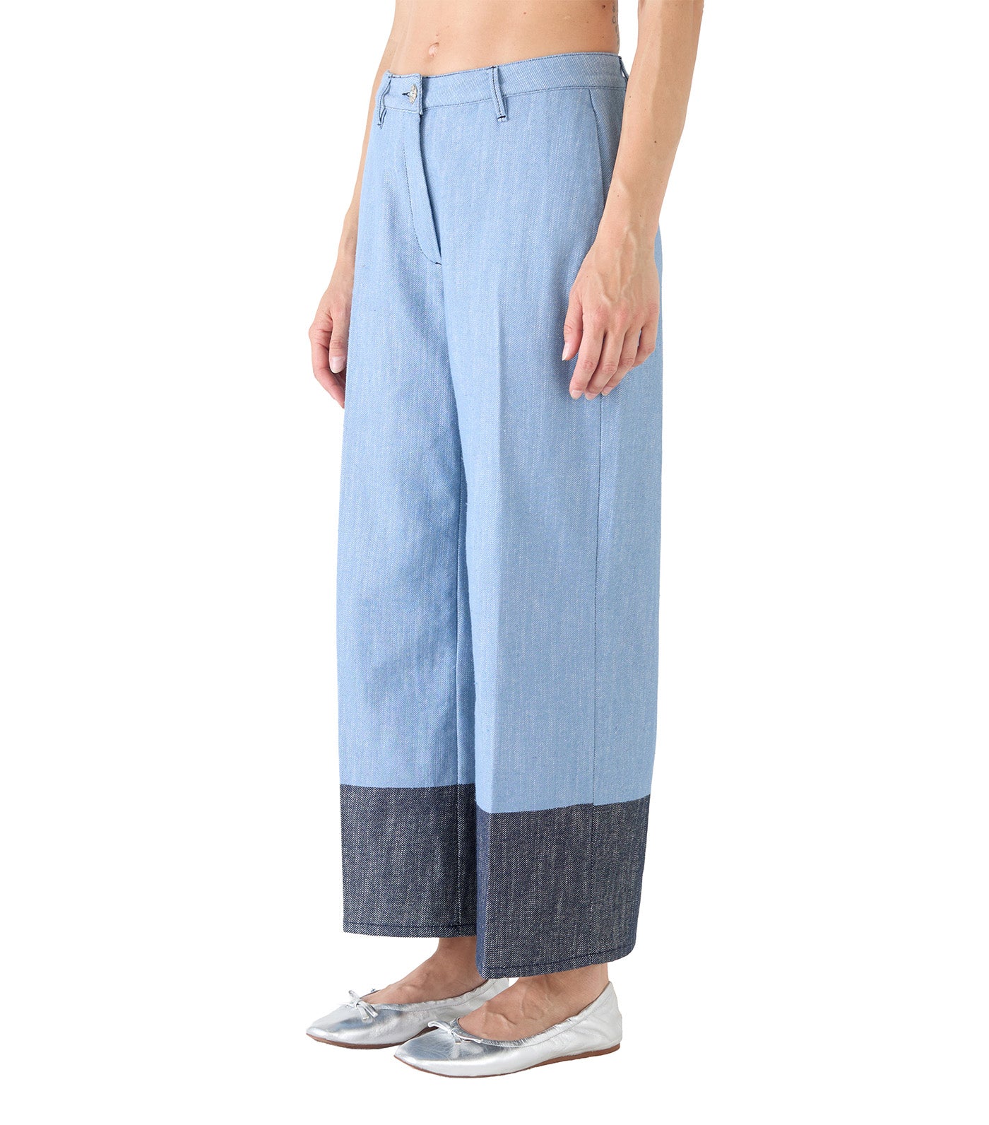 Mariella Cropped Double Denim Blue