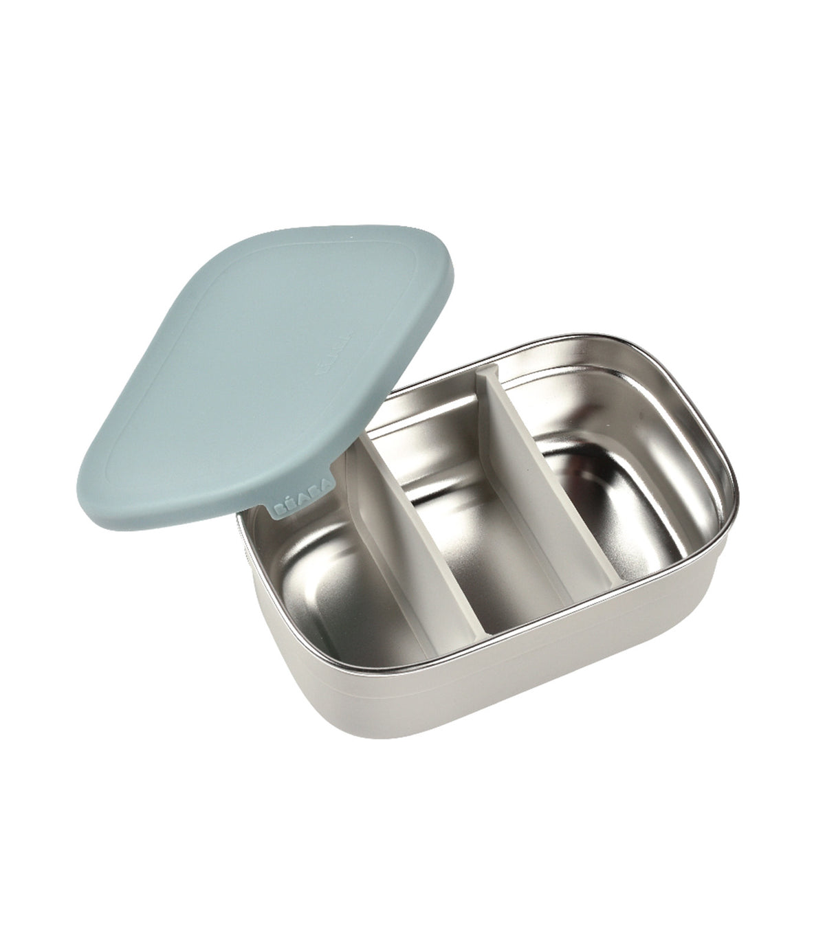 Insulated Lunch Box Stainless Steel with Silicone Lid Baltic Blue