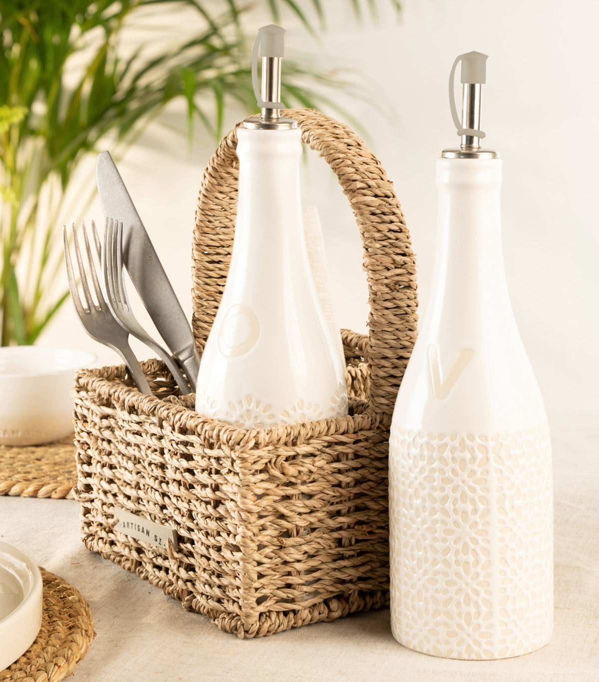 Ceramic Oil & Vinegar Pourer