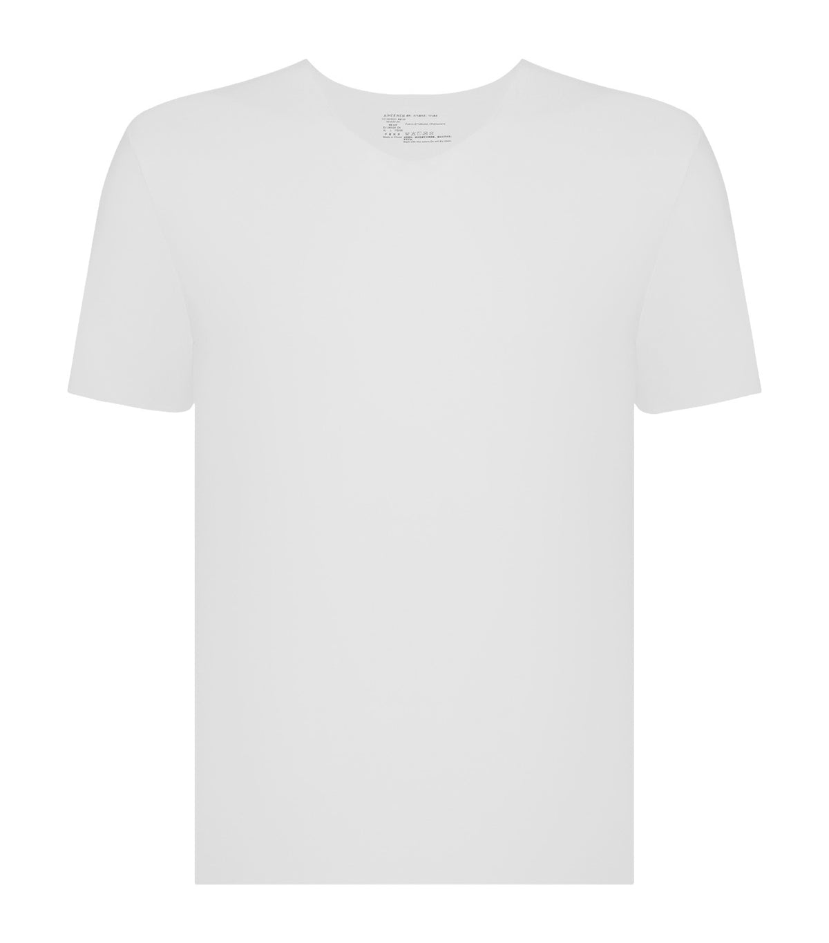 Seamless V-Neck Modal Short-Sleeved T-Shirt White