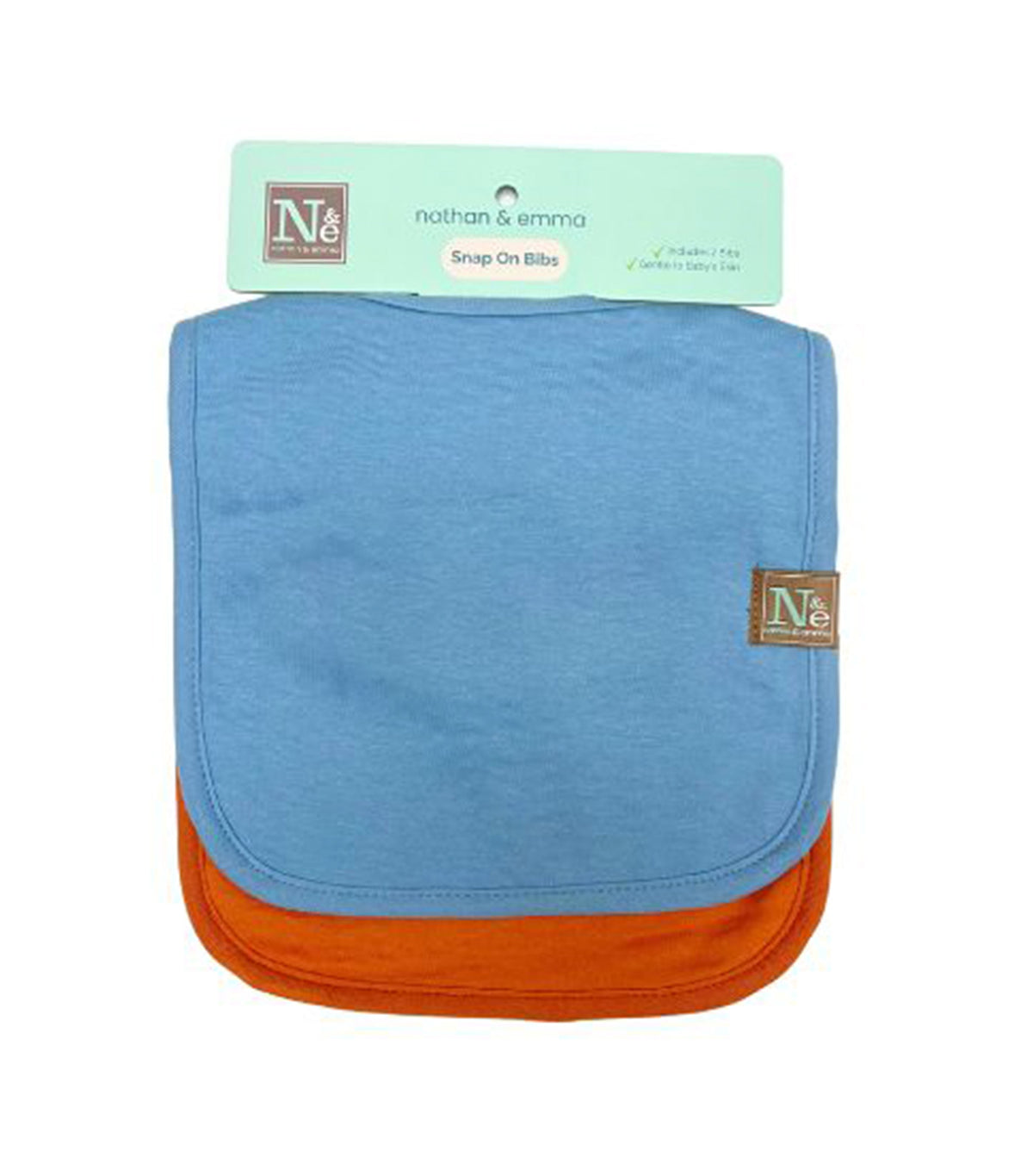 Cotton/Fleece Bib Blue/Orange
