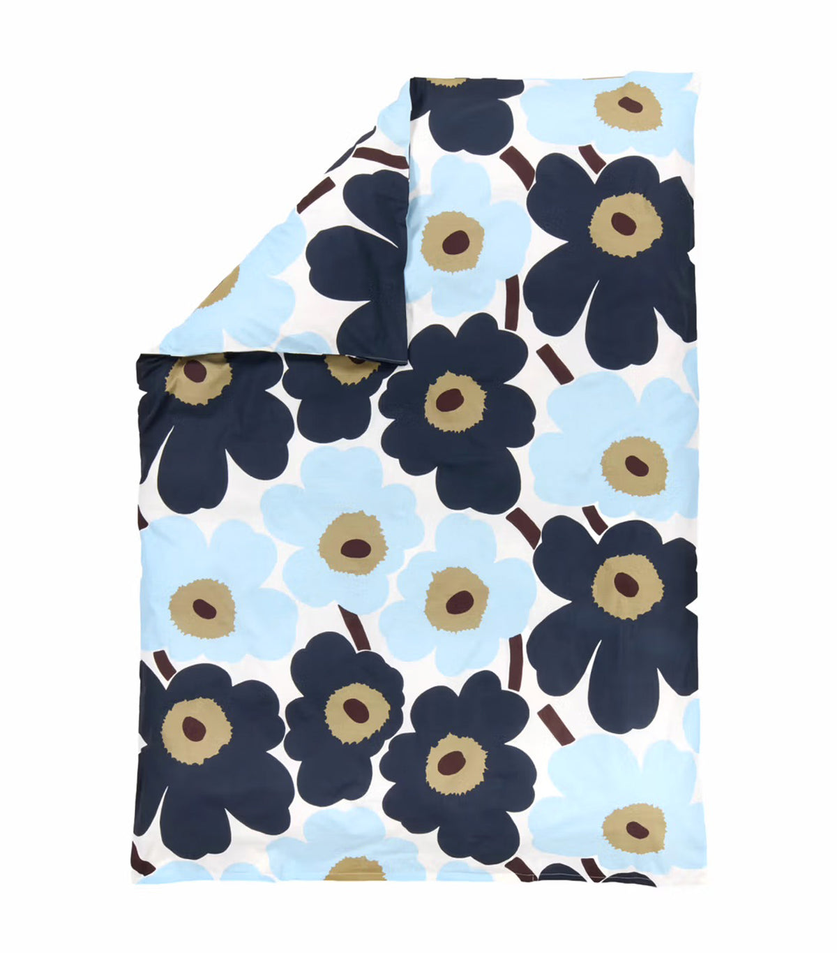 Unikko Duvet Cover Off White/Blueberry/Cold Blue