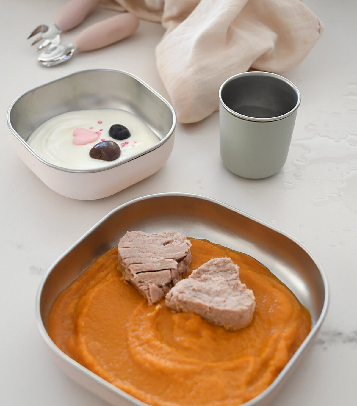 Stainless Steel Meal Set Cotton Candy
