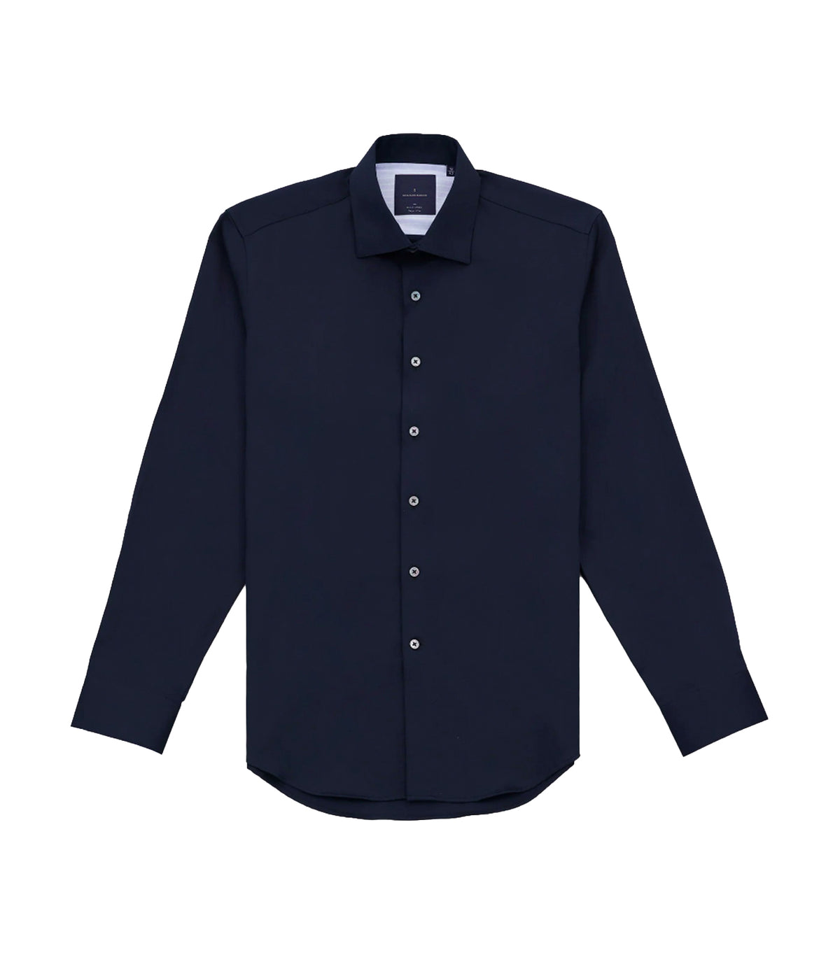 Kashuku Easy Care Herringbone Long Sleeves Shirt Ink Blue