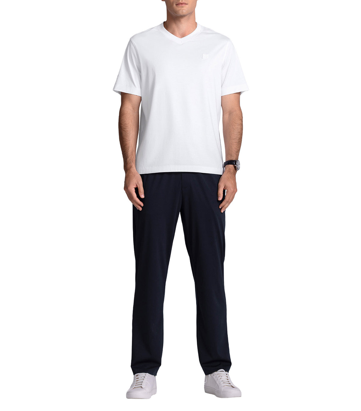 Men's Essential All-Match Long Pants Trousers Dark Blue