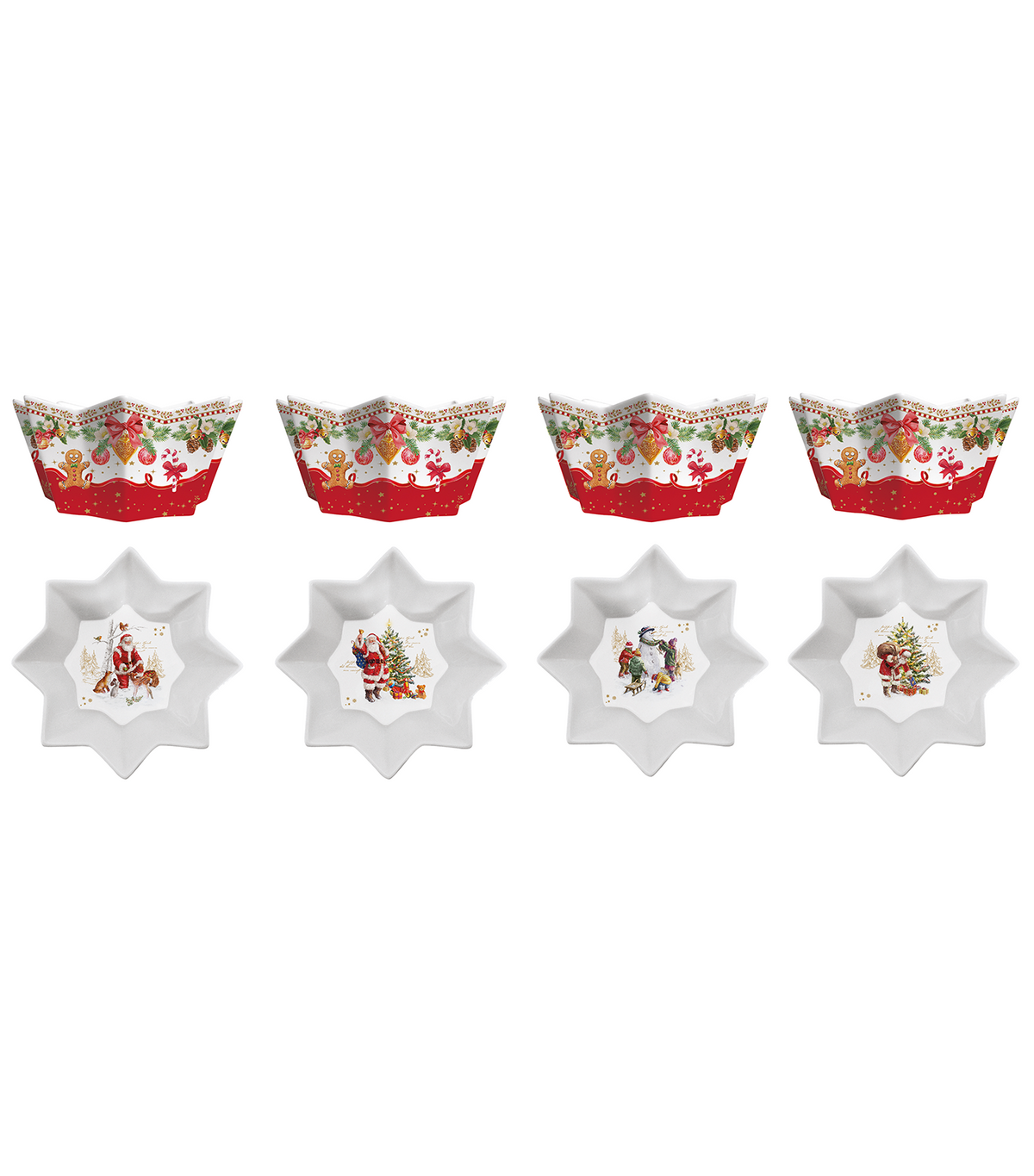 Christmas Memories Porcelain Bowl Set of 4