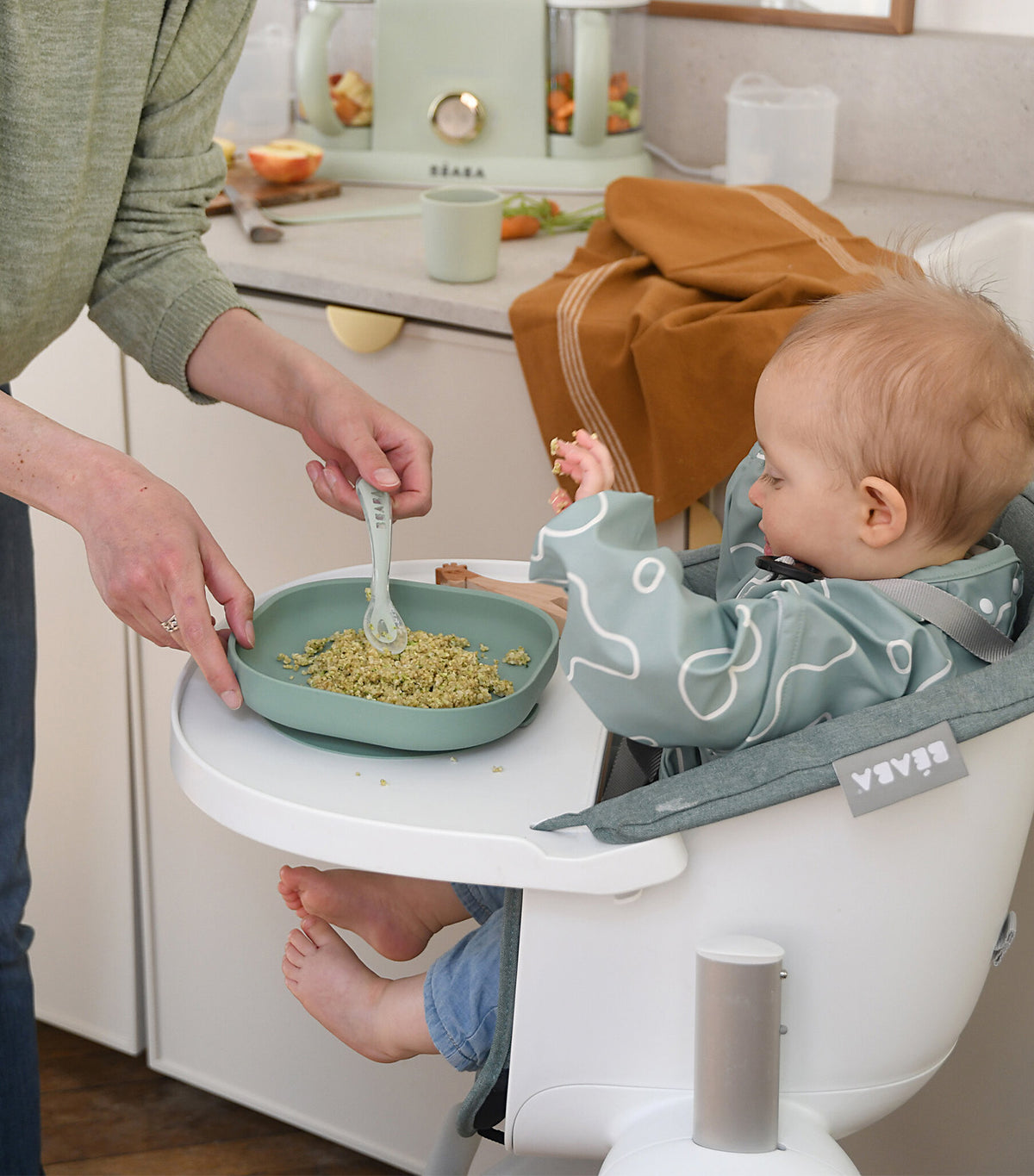 Silicone Meal Set Sage Green/Misty Green
