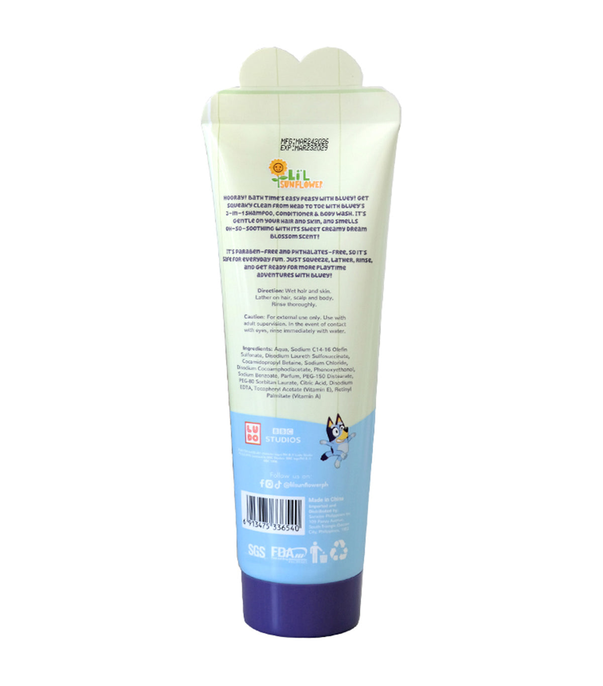 Bluey 3-in-1 Shampoo, Conditioner, and Body Wash