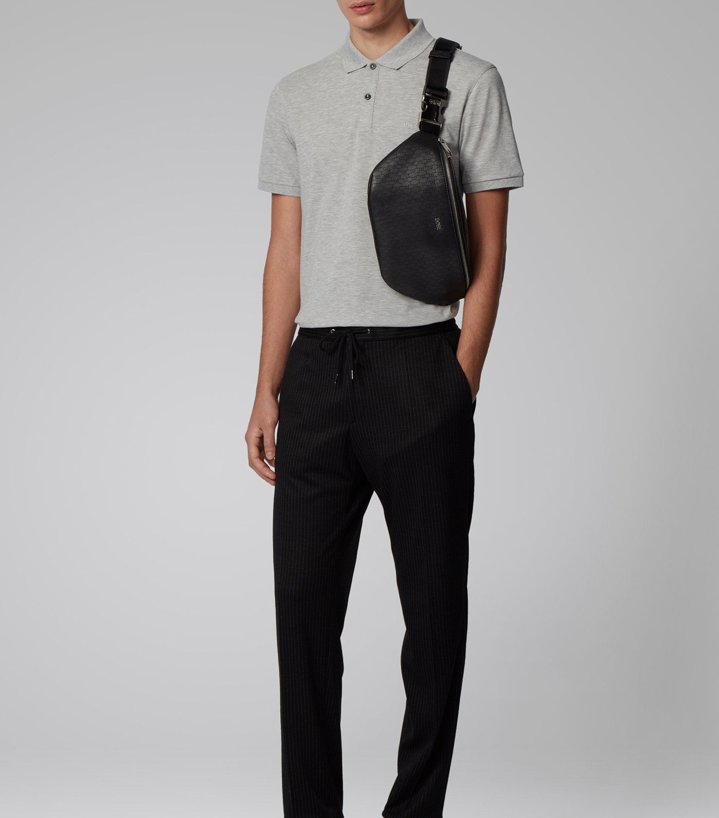 Pallas Pima-Cotton Piqué Polo Shirt Light Gray