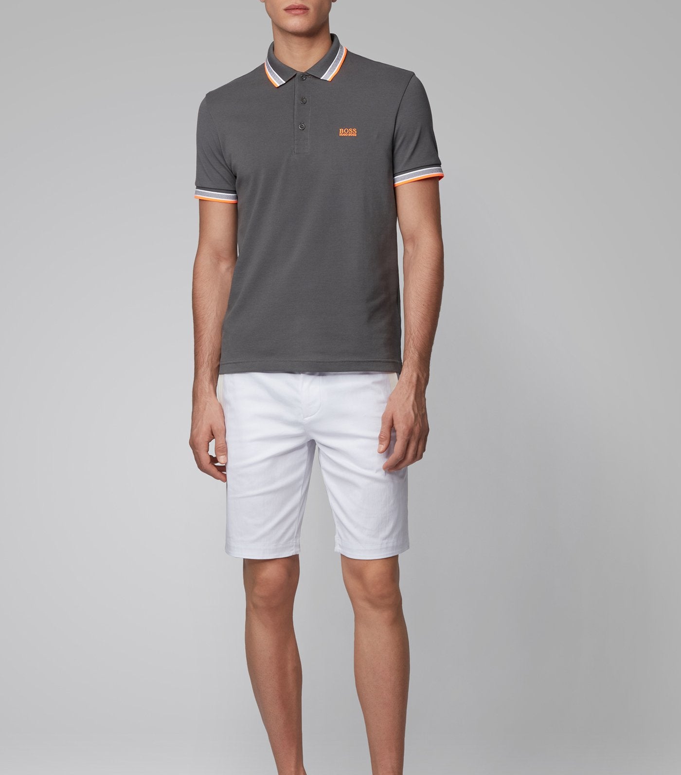 Paddy Cotton-Piqué Polo Shirt Dark Gray