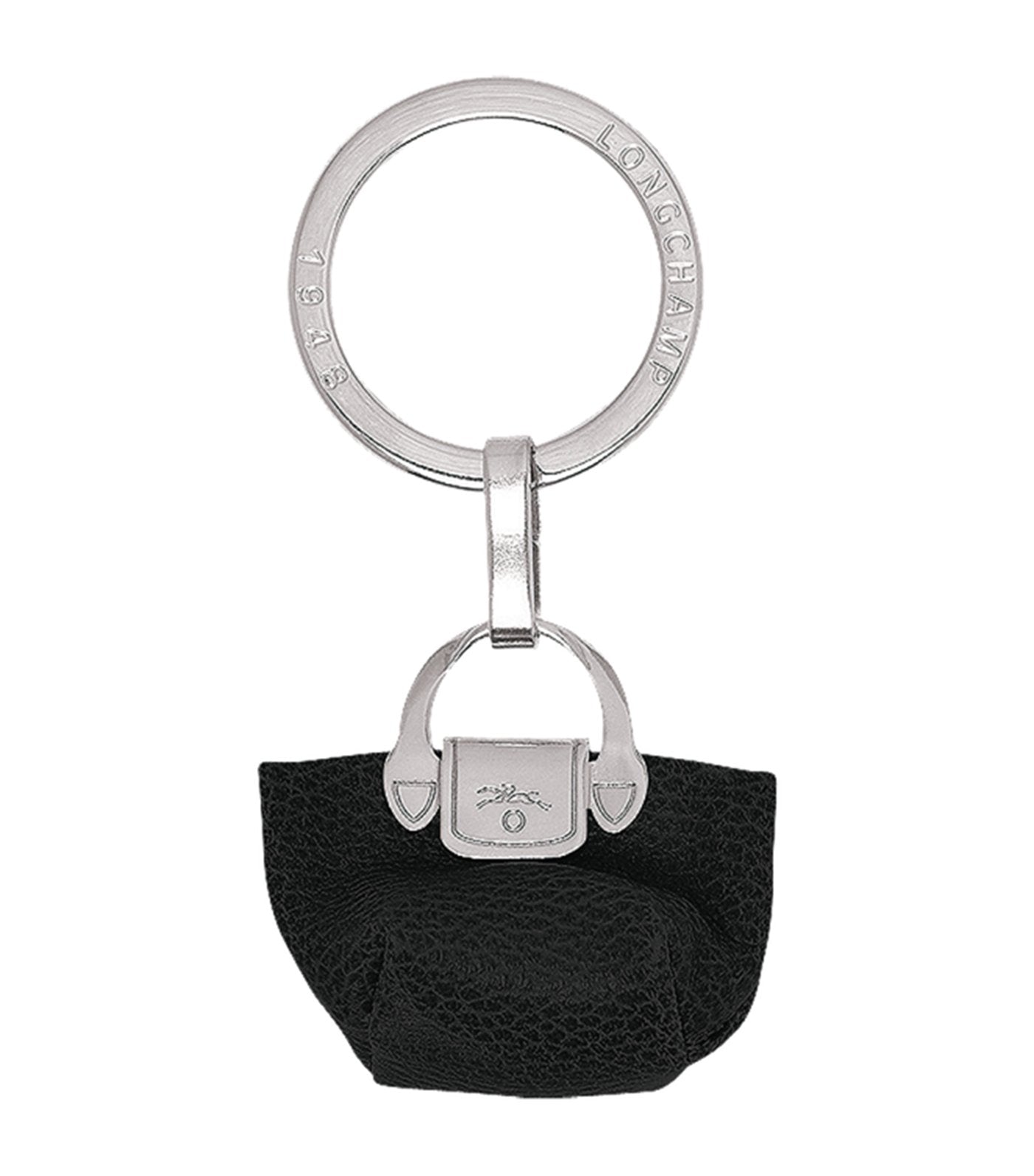 Longchamp Le Foulonné Le Pliage Keyring Black