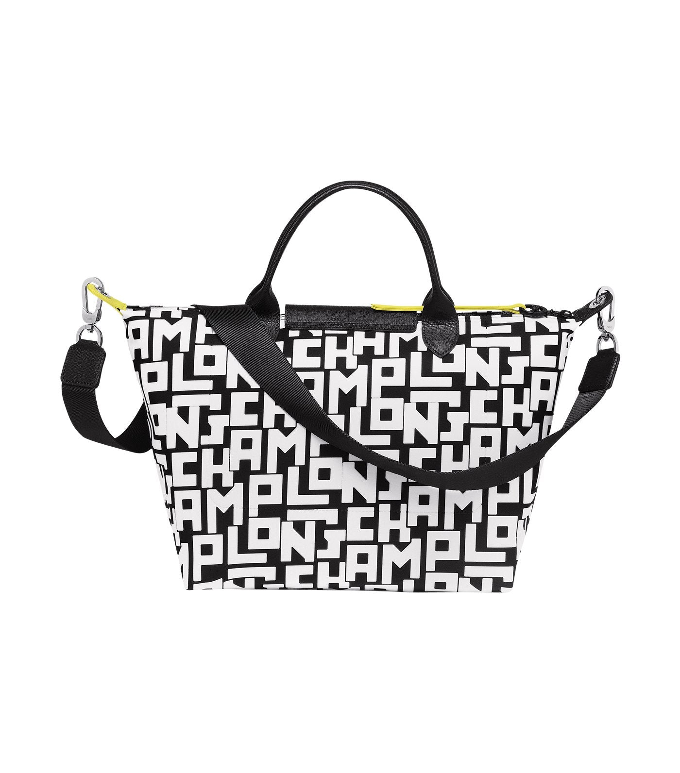 Le Pliage LGP Top-Handle Bag M Black and White