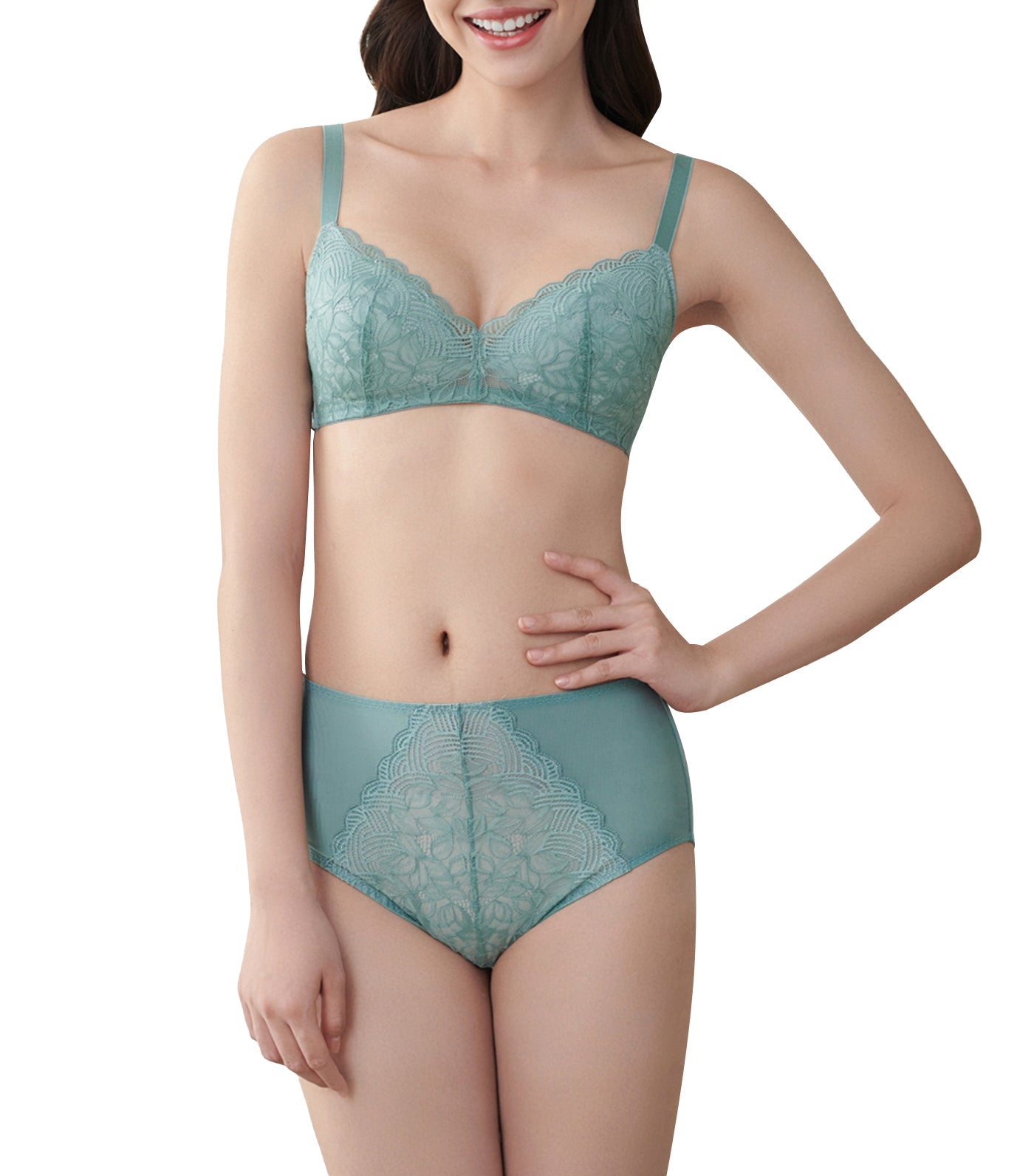 Uplift Foliage Non-Wired Bra Light Green