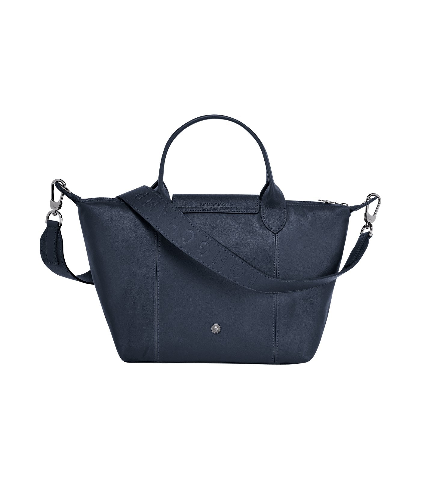 Le Pliage Cuir Top-Handle Bag S Navy
