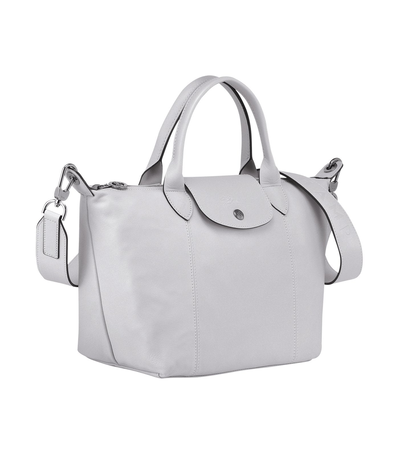 Le Pliage Cuir Top-Handle Bag S Gray