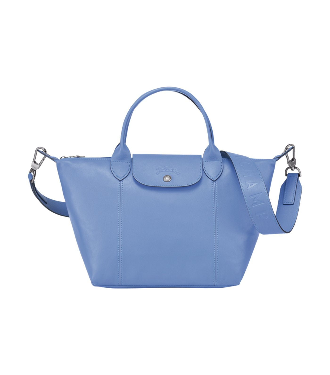 Le Pliage Cuir Top-Handle Bag S Blue
