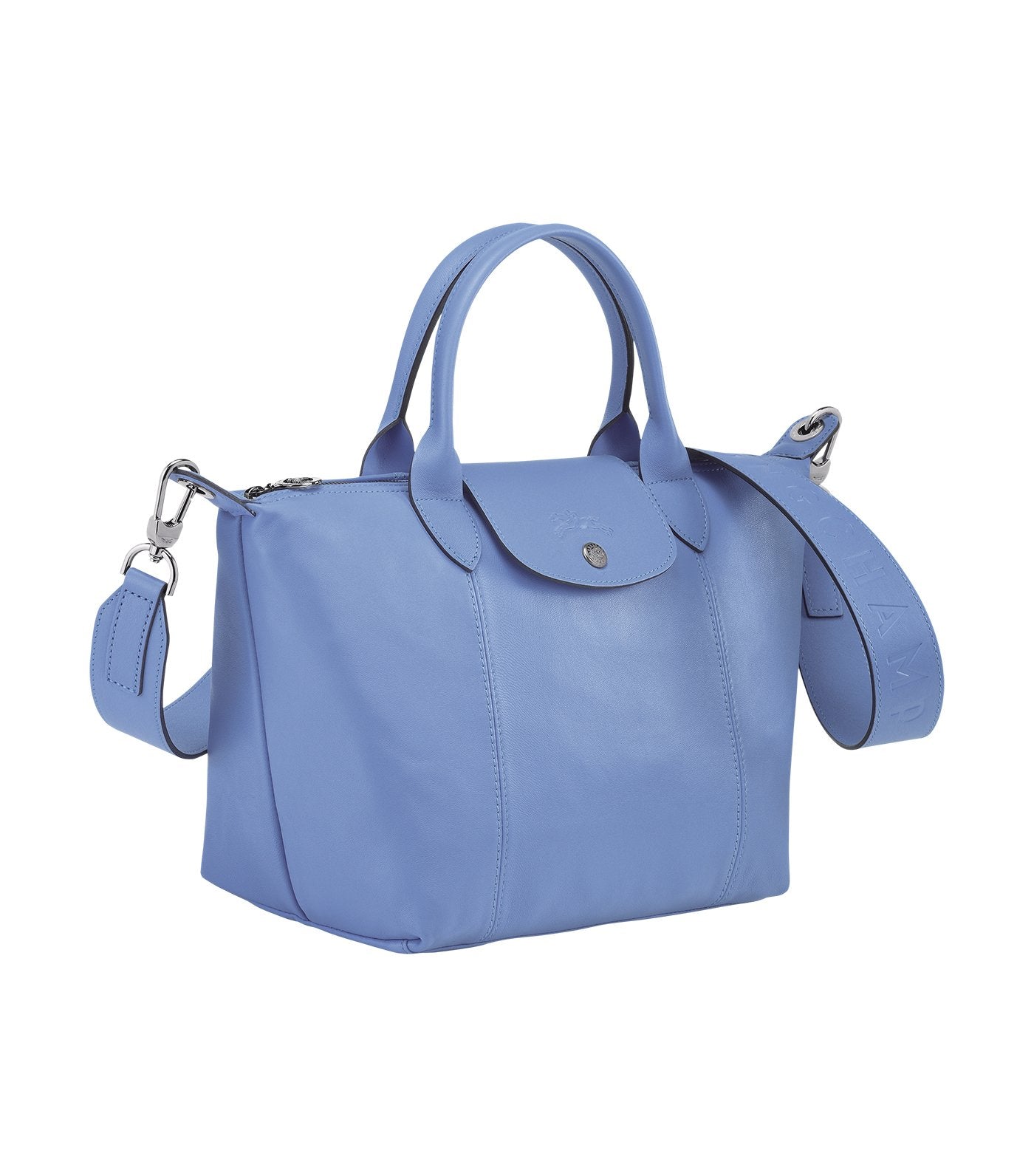 Le Pliage Cuir Top-Handle Bag S Blue