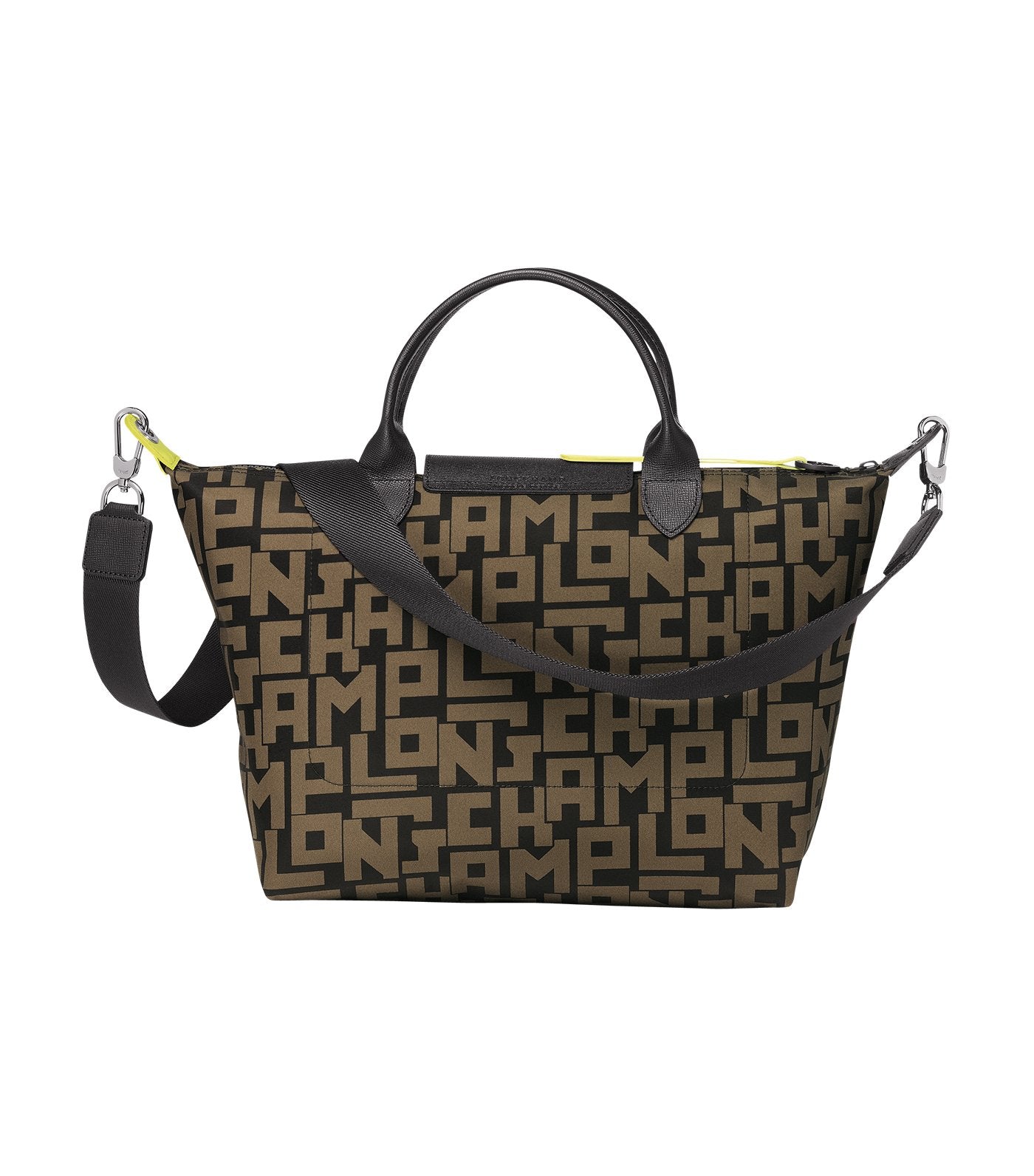 Le Pliage LGP Top-Handle Bag M Black and Khaki