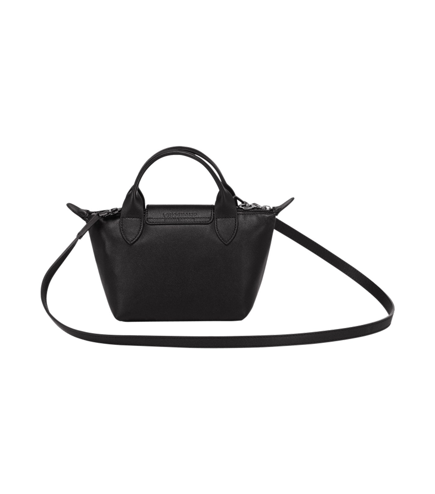 Le Pliage Cuir Top-Handle Bag Mini Black