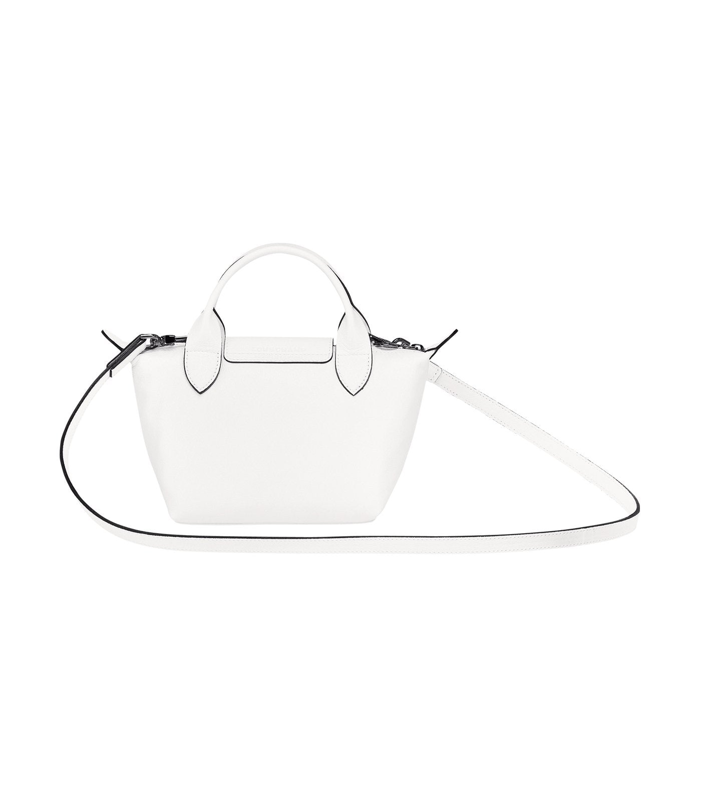 Le Pliage Cuir Top-Handle Bag Mini White