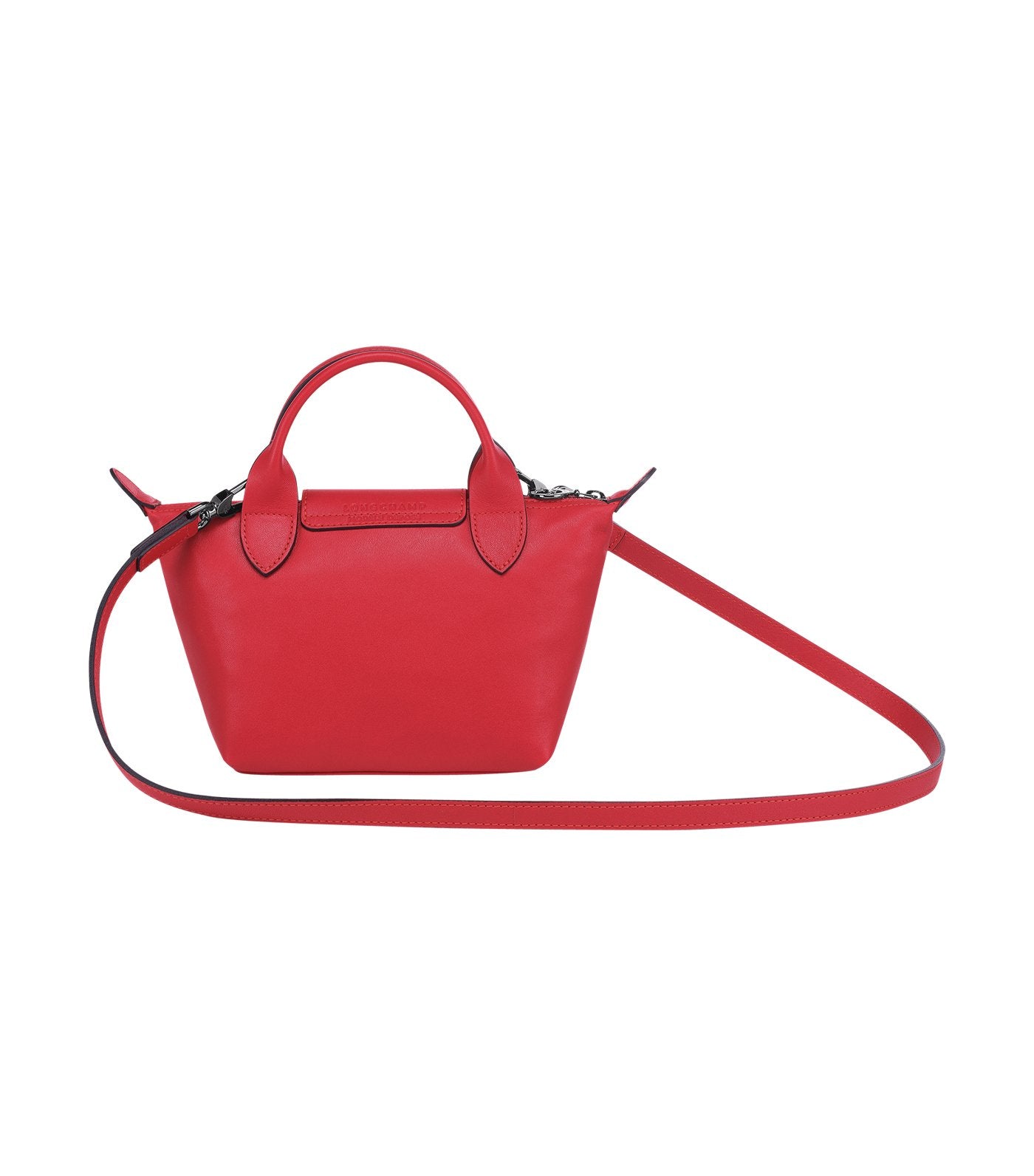 Le Pliage Cuir Top-Handle Bag Mini Red