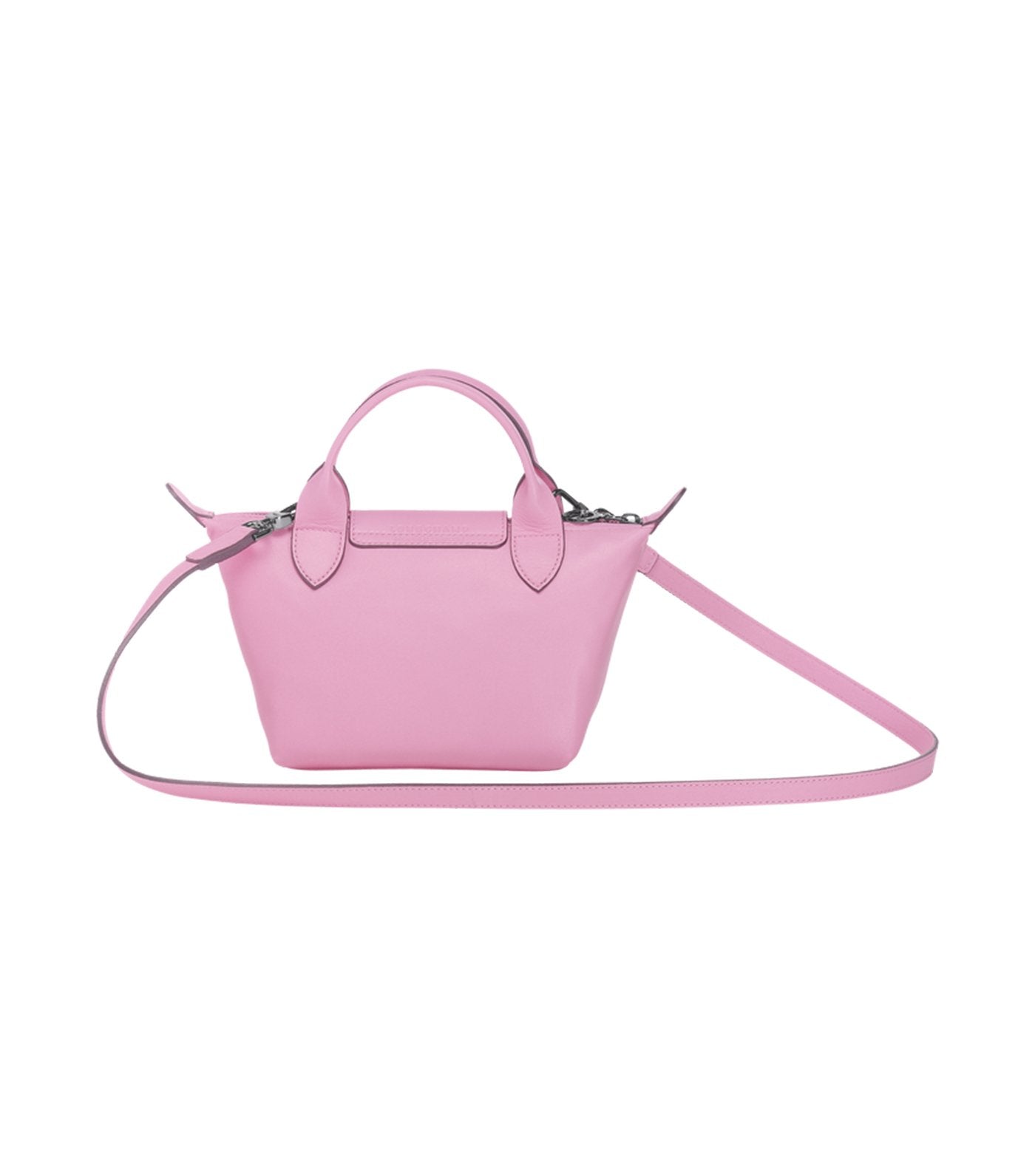 Le Pliage Cuir Top-Handle Bag Mini Pink