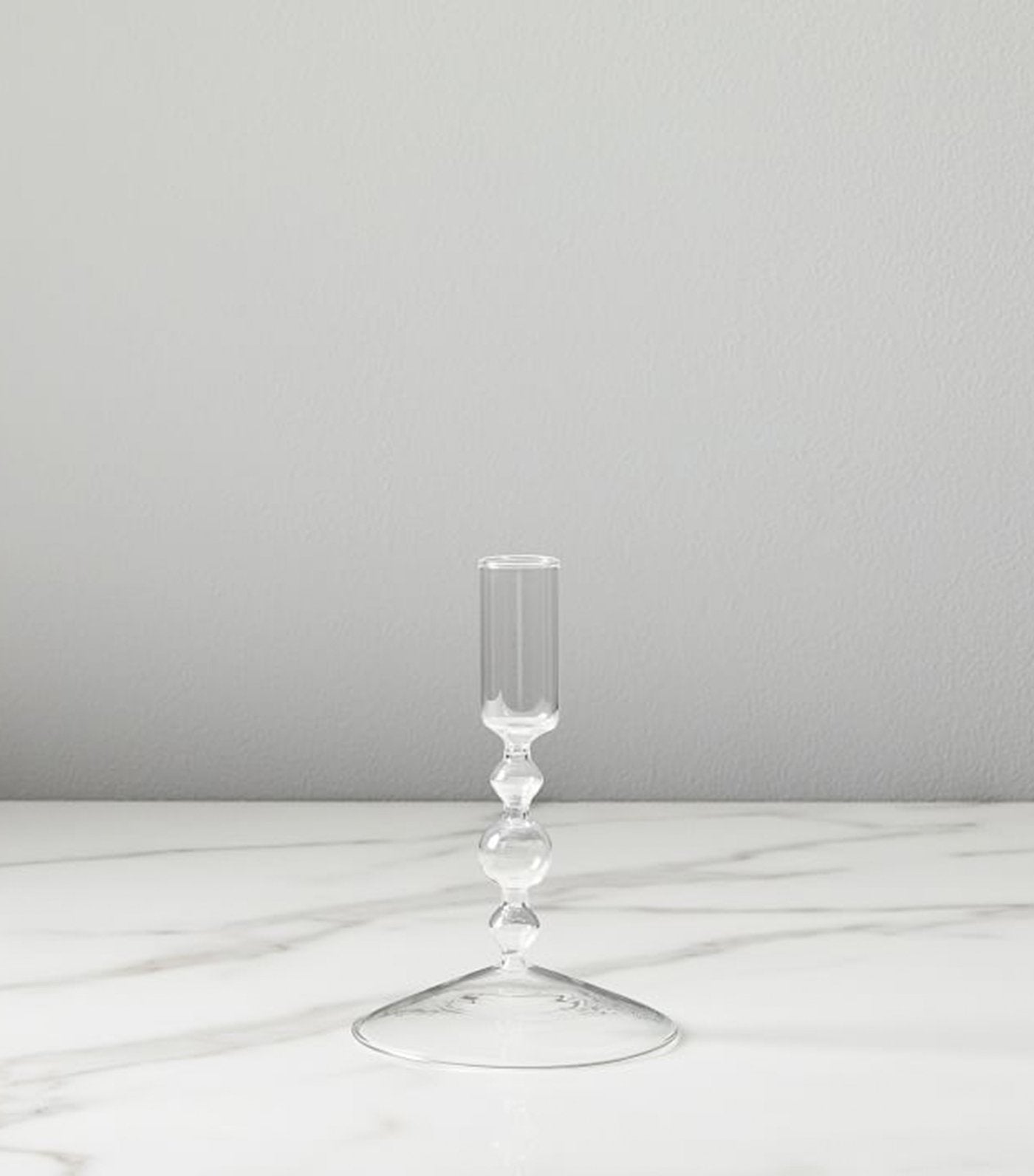 West Elm Paradiso Glass Taper Holder - Clear