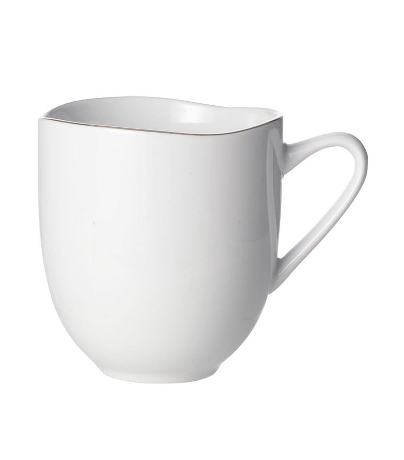 West Elm Organic Shaped Gold Rim Dinnerware Collection - Mug