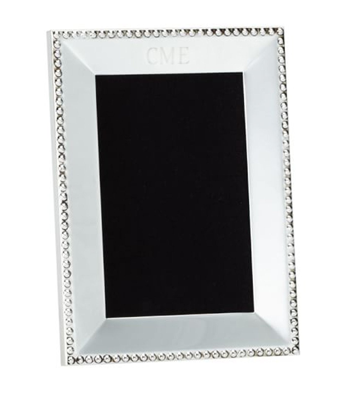 Pottery Barn Beaded Silver-Plated Picture Frame - 4"x6"