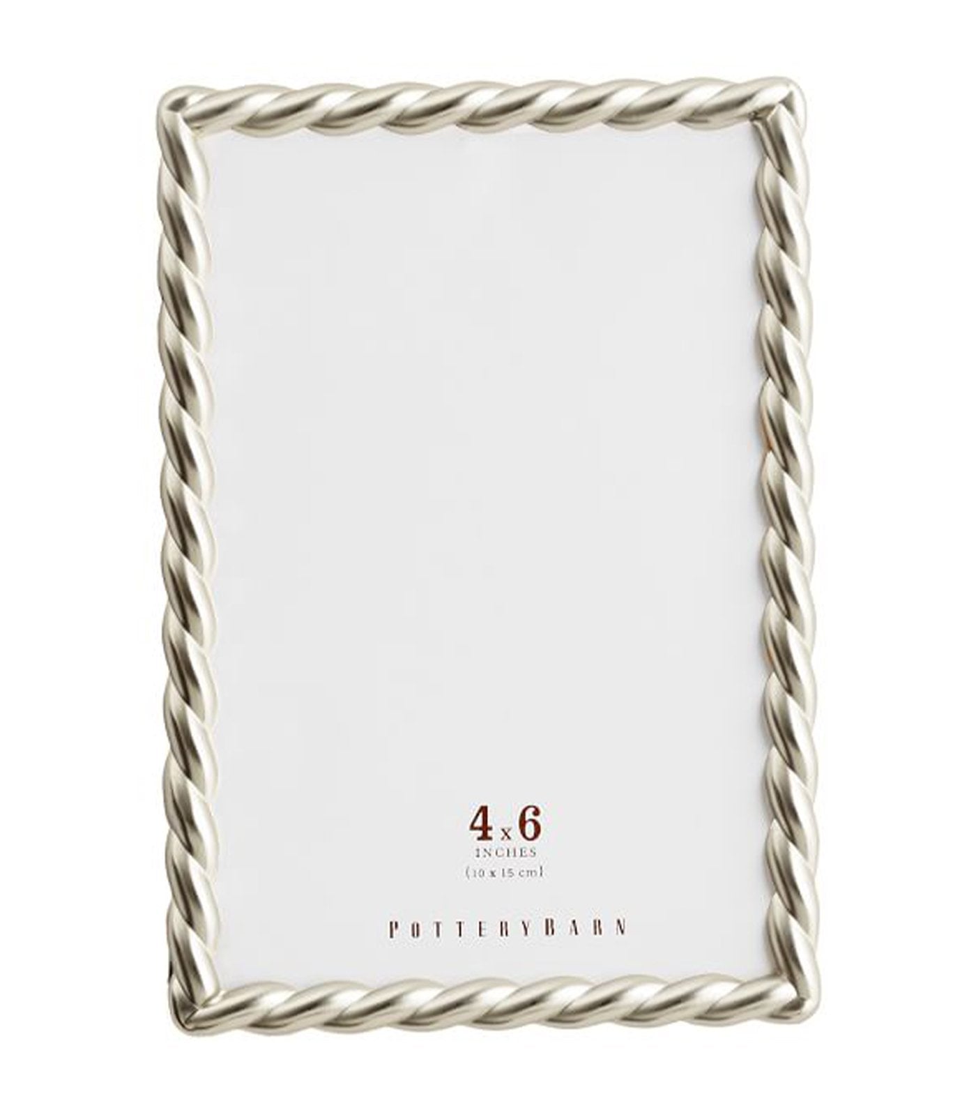 Pottery Barn Metal Rope Picture Frame - Silver