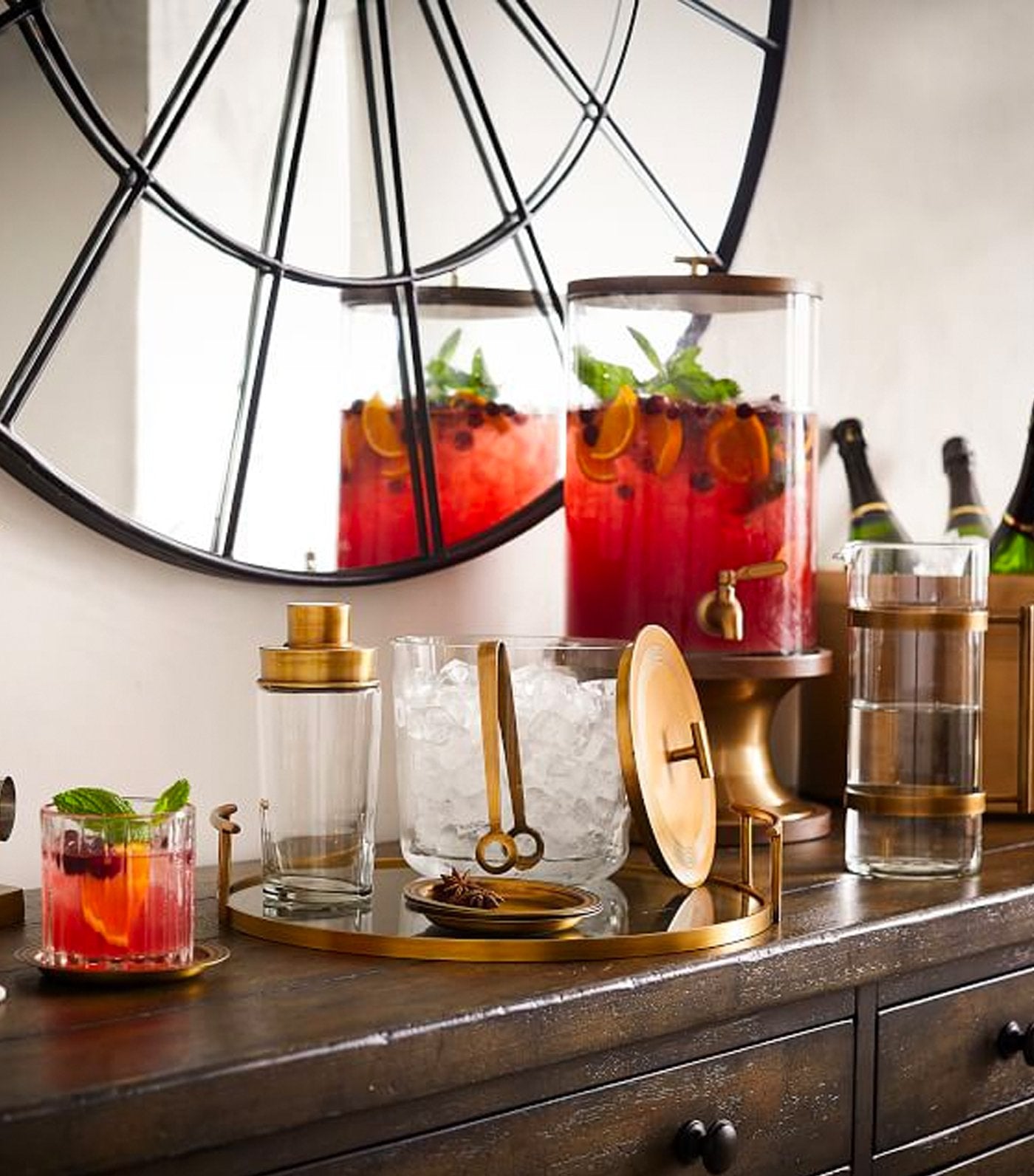 pottery barn bleecker bar collection