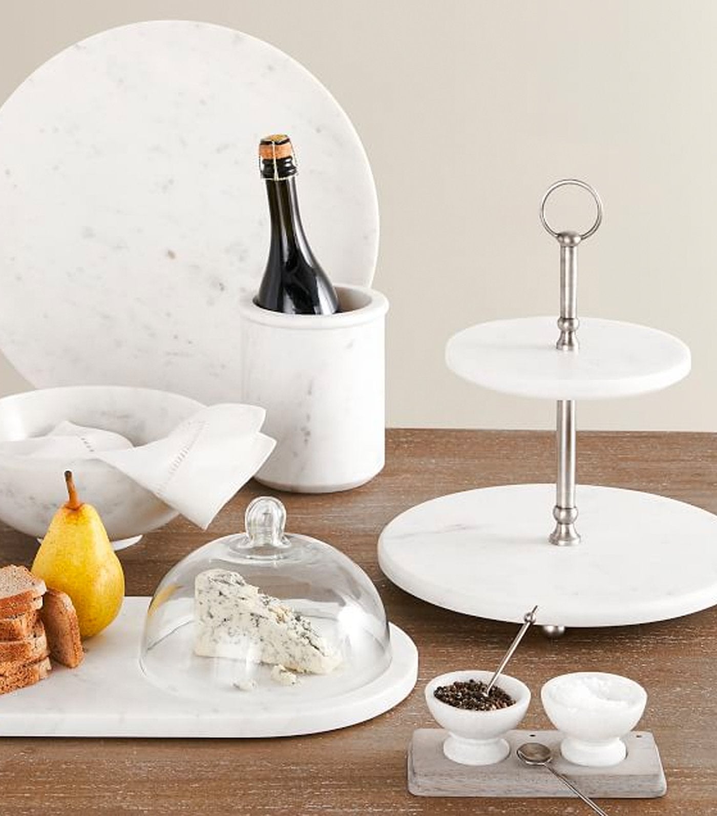 White Marble Wine Cooler