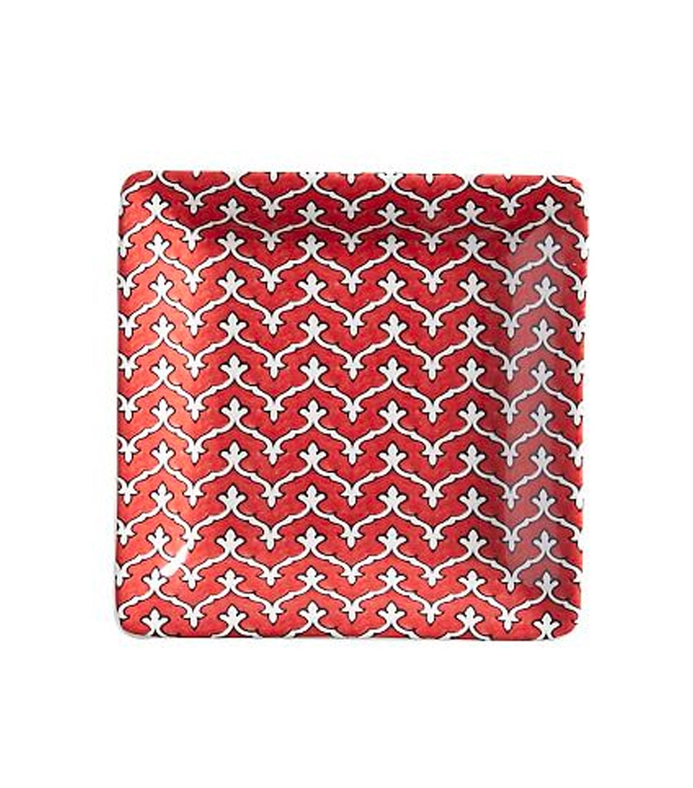 Pottery Barn Ava Appetizer Plate - Red