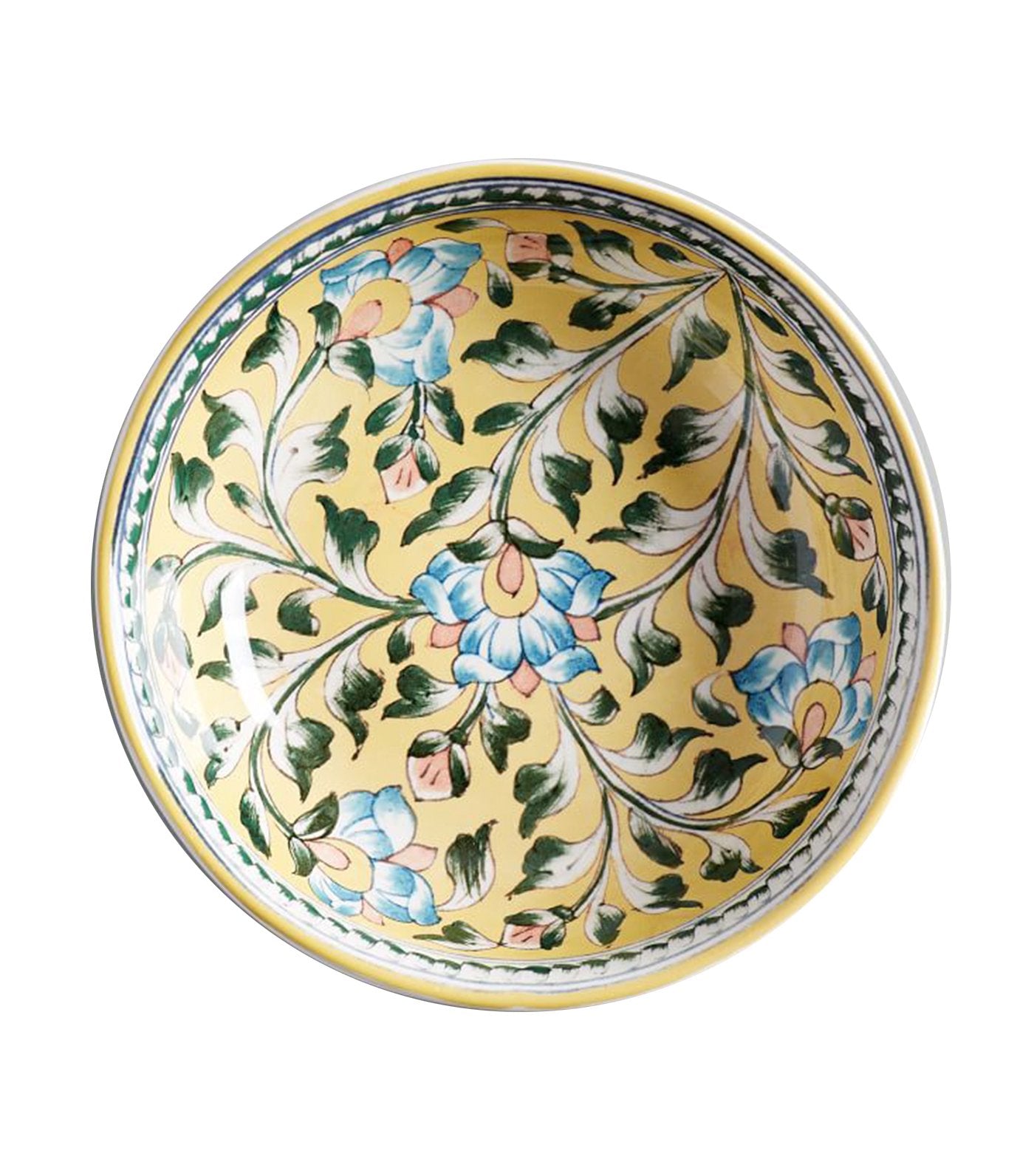 Pottery Barn Ava Floral Bowl - Yellow