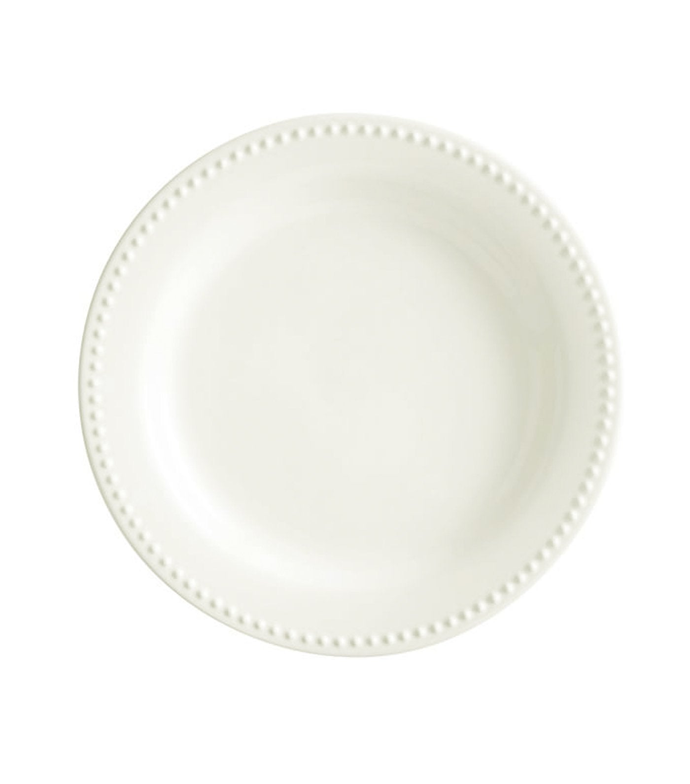 Pottery Barn Emma Stoneware Beaded Dinner Plate - Cream
