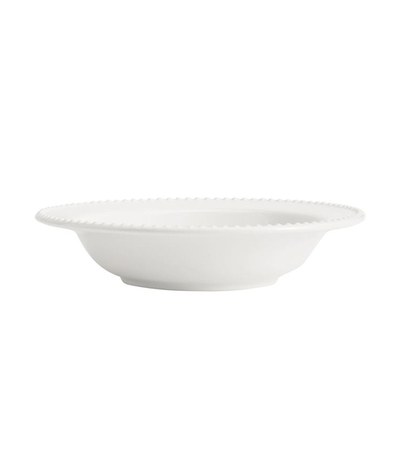 Pottery Barn Emma Stoneware Beaded Soup Bowl - White