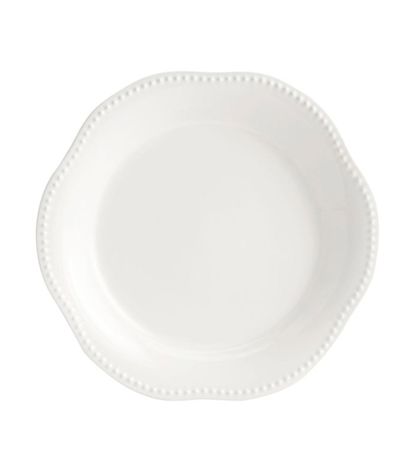 Pottery Barn Emma Stoneware Beaded Serving Platter - White