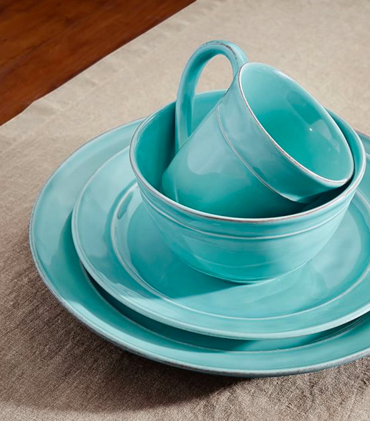Pottery Barn Cambria Handcrafted Stoneware Salad Plate - Turquoise