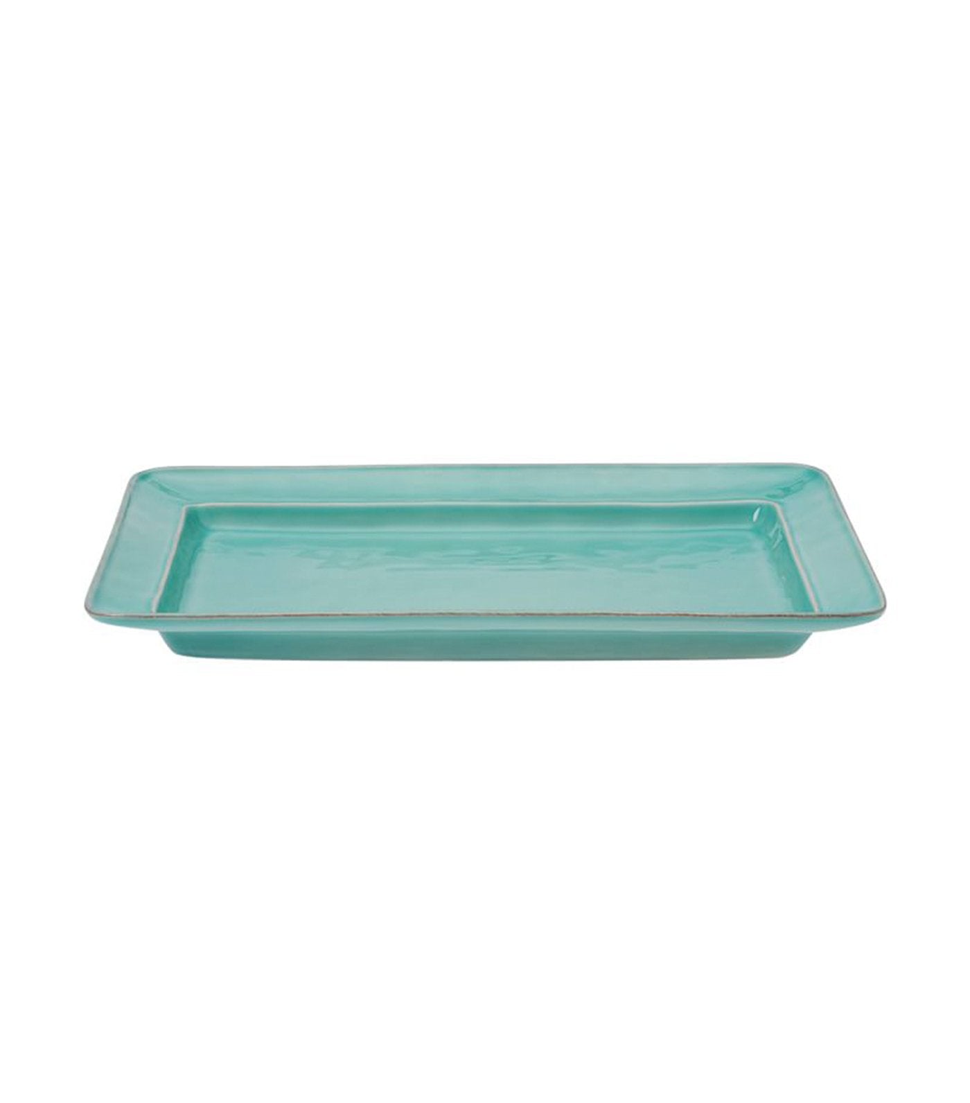Pottery Barn Cambria Handcrafted Stoneware Serving Platter - Turquoise