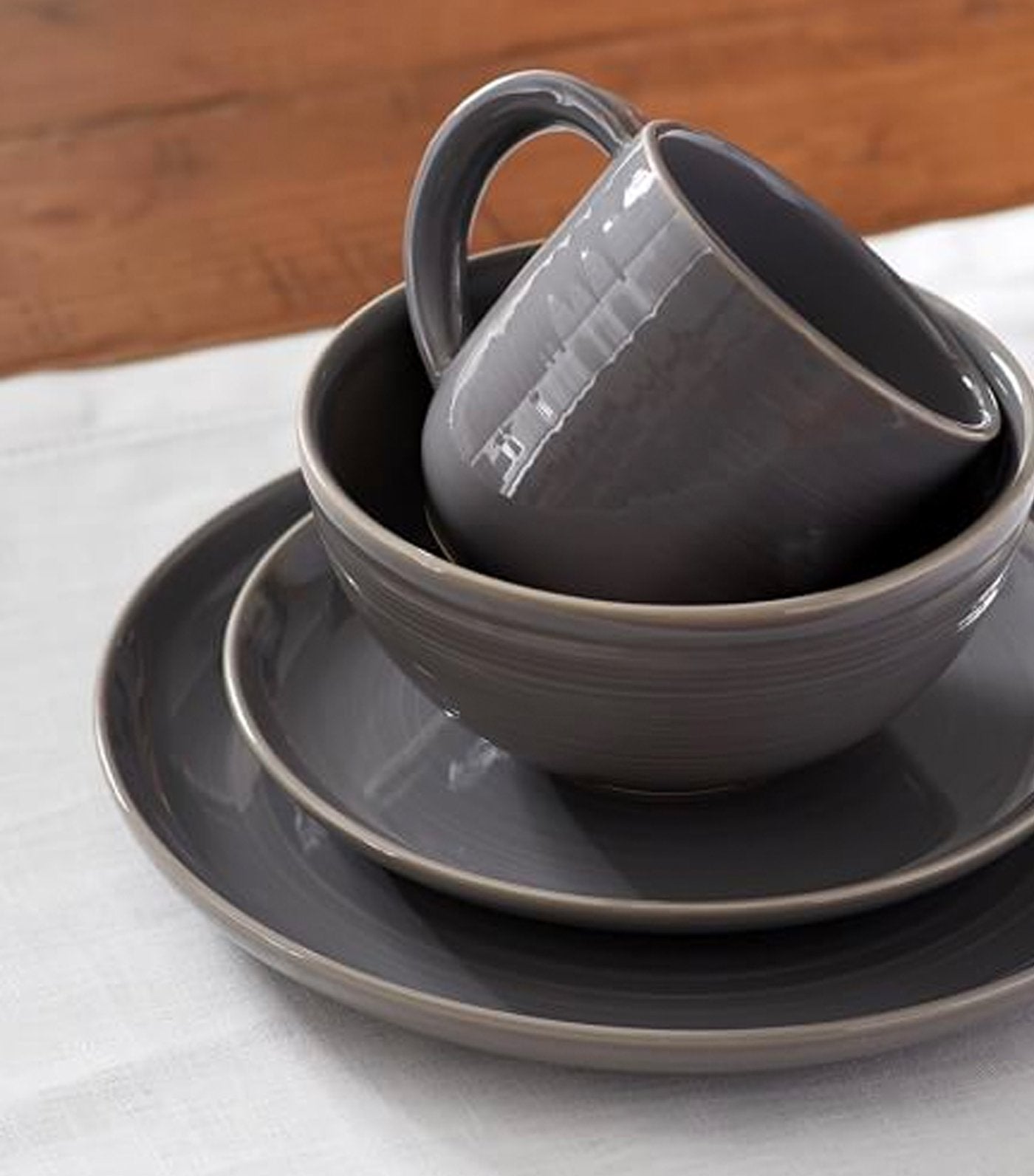 Pottery Barn Joshua Stoneware Salad Plate - Gray