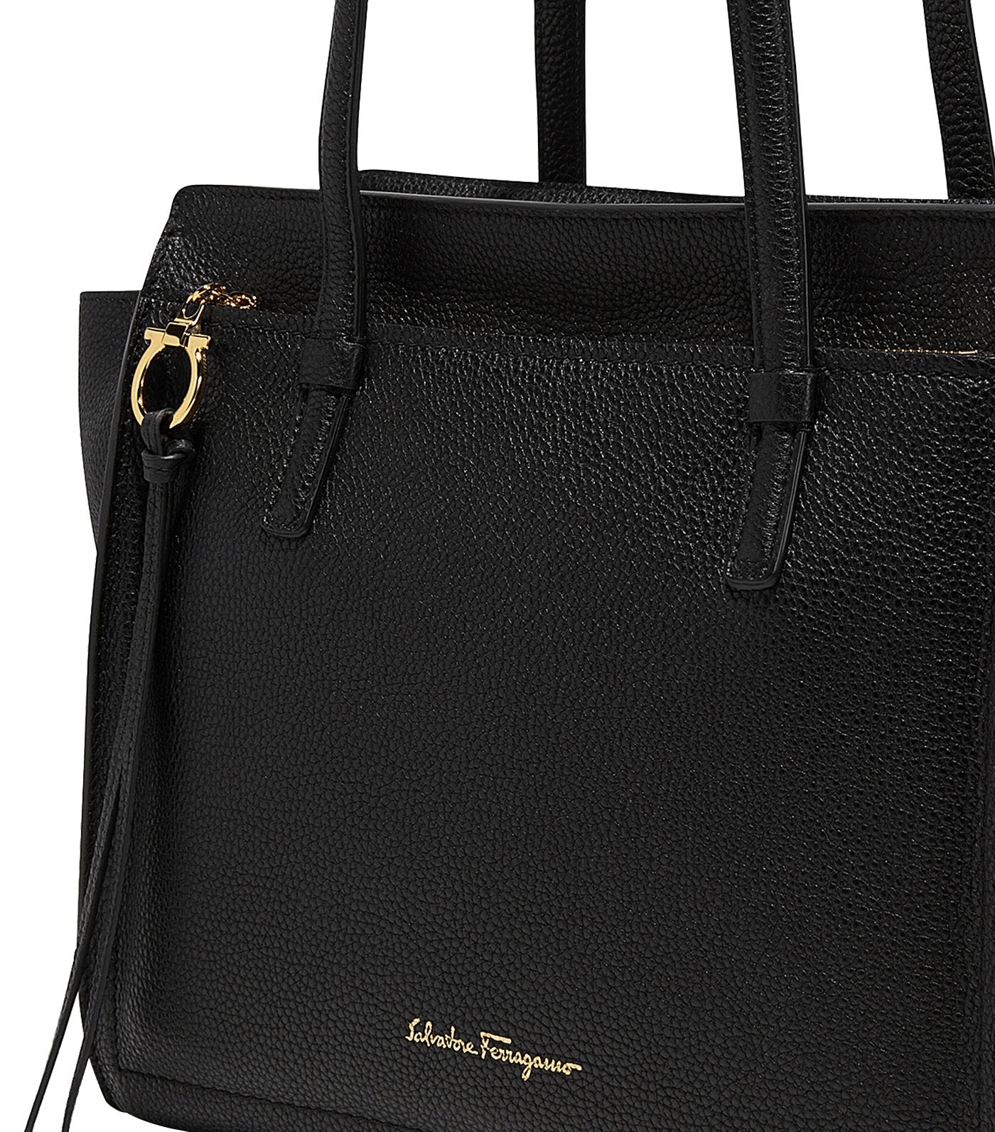 Double Handle Tote Bag Black