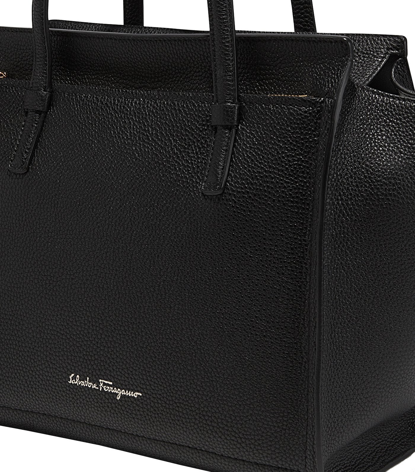 Double Handle Tote Bag Black